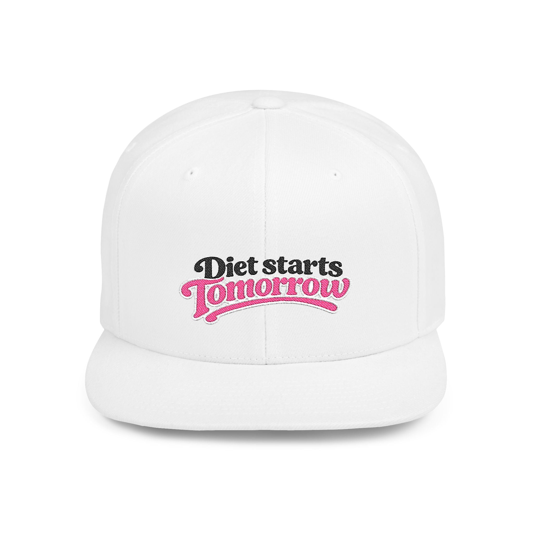 Diet Starts Tomorrow Embroidered Snapback Hat