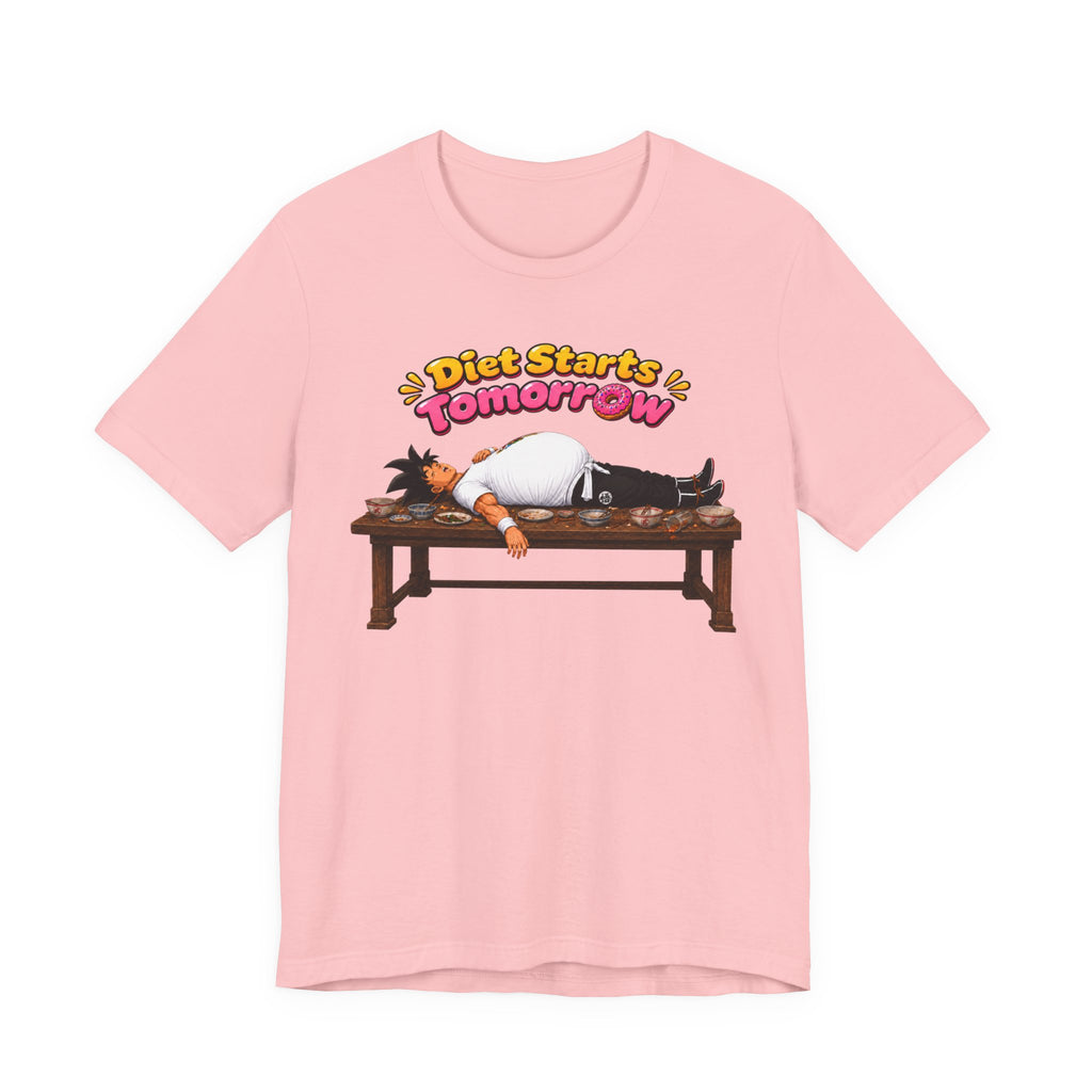 Goku Diet Starts Tomorrow T-Shirt — Funny Lazy Anime Graphic Tee
