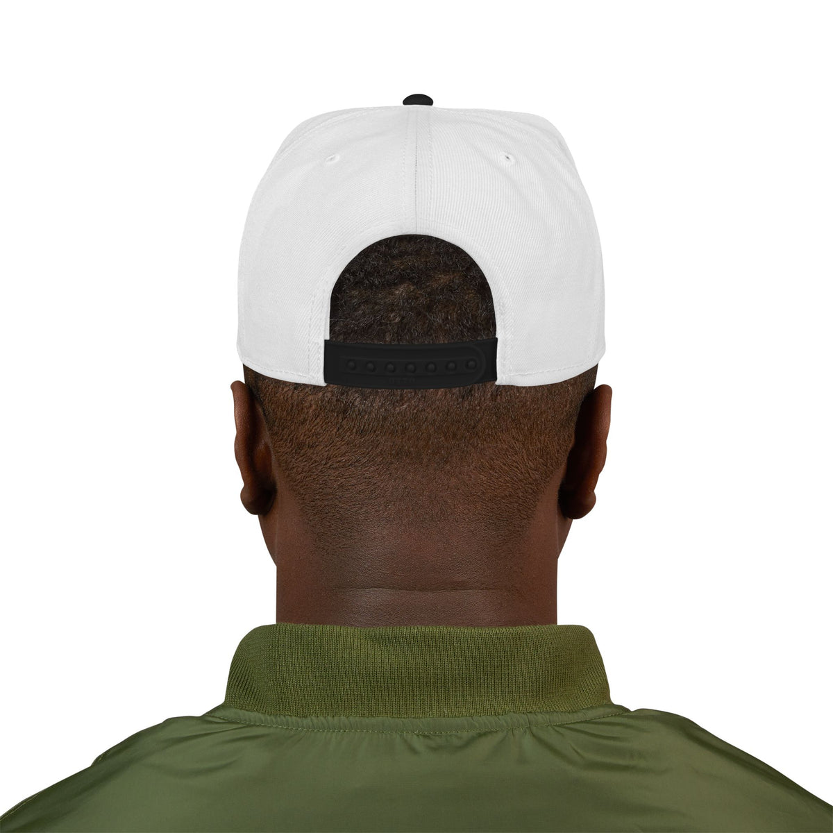 Embroidered Japanese Script Snapback Hat — Red/Black Streetwear Cap