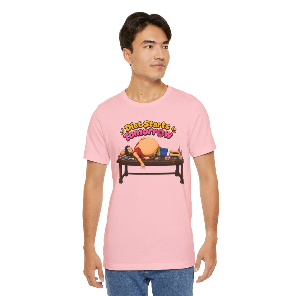 Luffy Diet Starts Tomorrow- Unisex Jersey Short Sleeve Tee