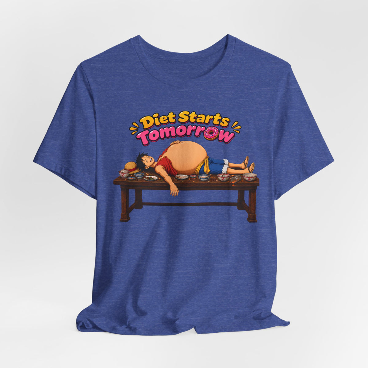 Luffy Diet Starts Tomorrow- Unisex Jersey Short Sleeve Tee