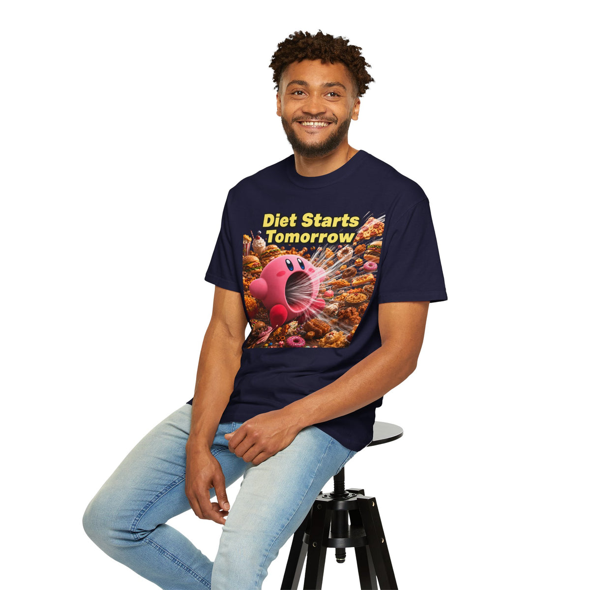 Kirby - Diet Starts Tomorrow T‑Shirt —  Food Humor Graphic Tee