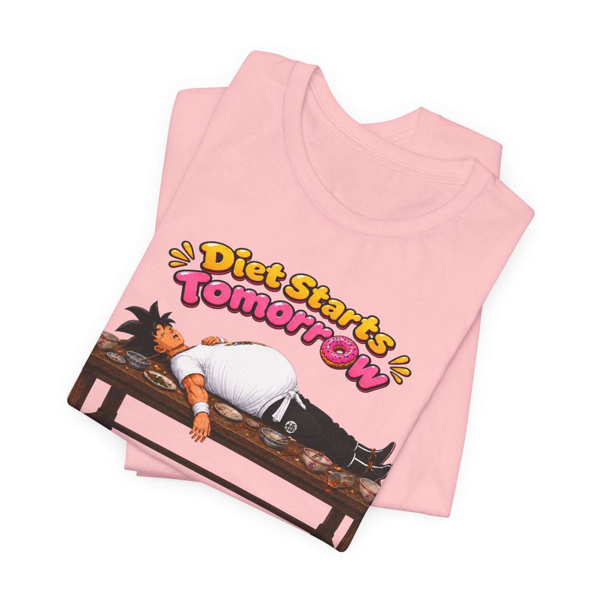 Goku Diet Starts Tomorrow T-Shirt — Funny Lazy Anime Graphic Tee