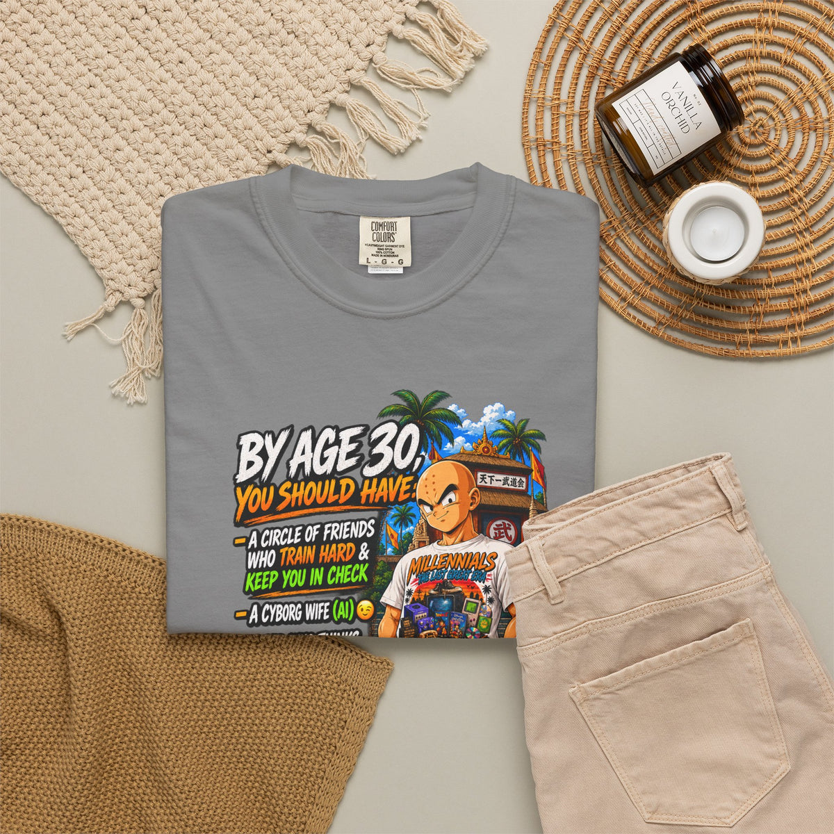 Krillin After 30 Bragging Rights — Anime Millennials Graphic Tee