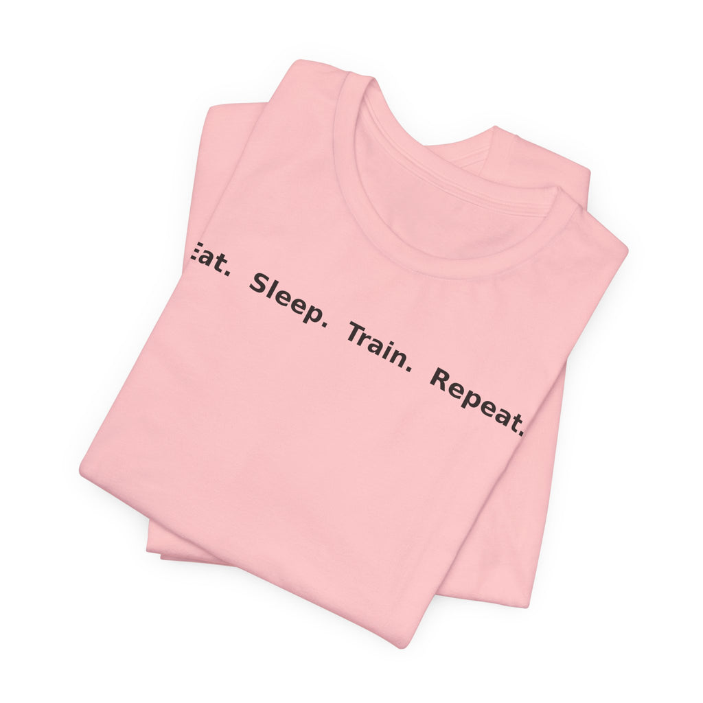 Eat. Sleep. Train. Repeat. Tee — Minimalist Music Symbols T‑Shirt