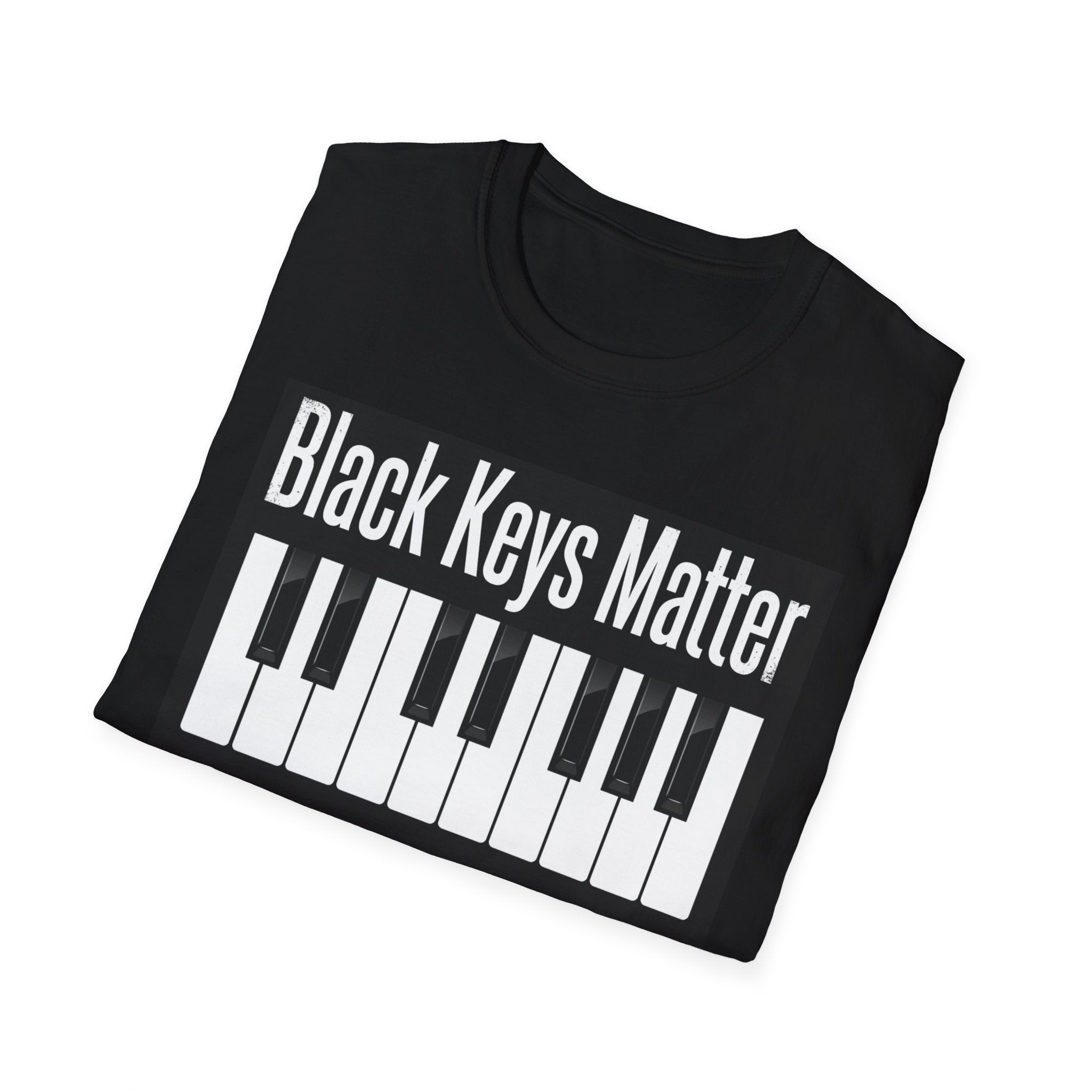 Piano Black Keys Matter Funny Music Shirt – Piano Player Gift Graphic Tee