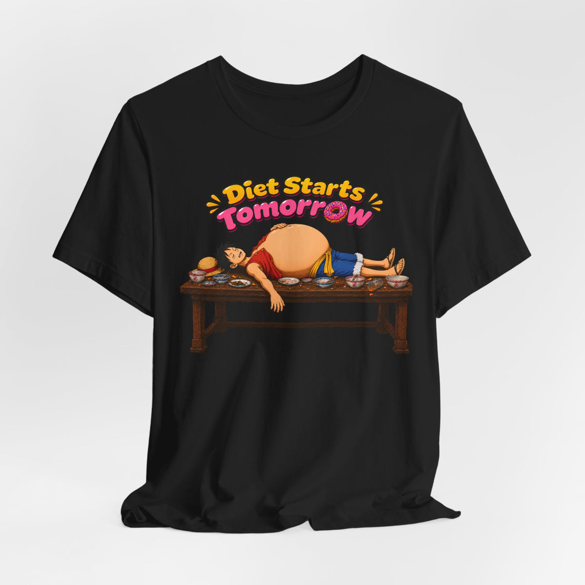 Luffy Diet Starts Tomorrow- Unisex Jersey Short Sleeve Tee
