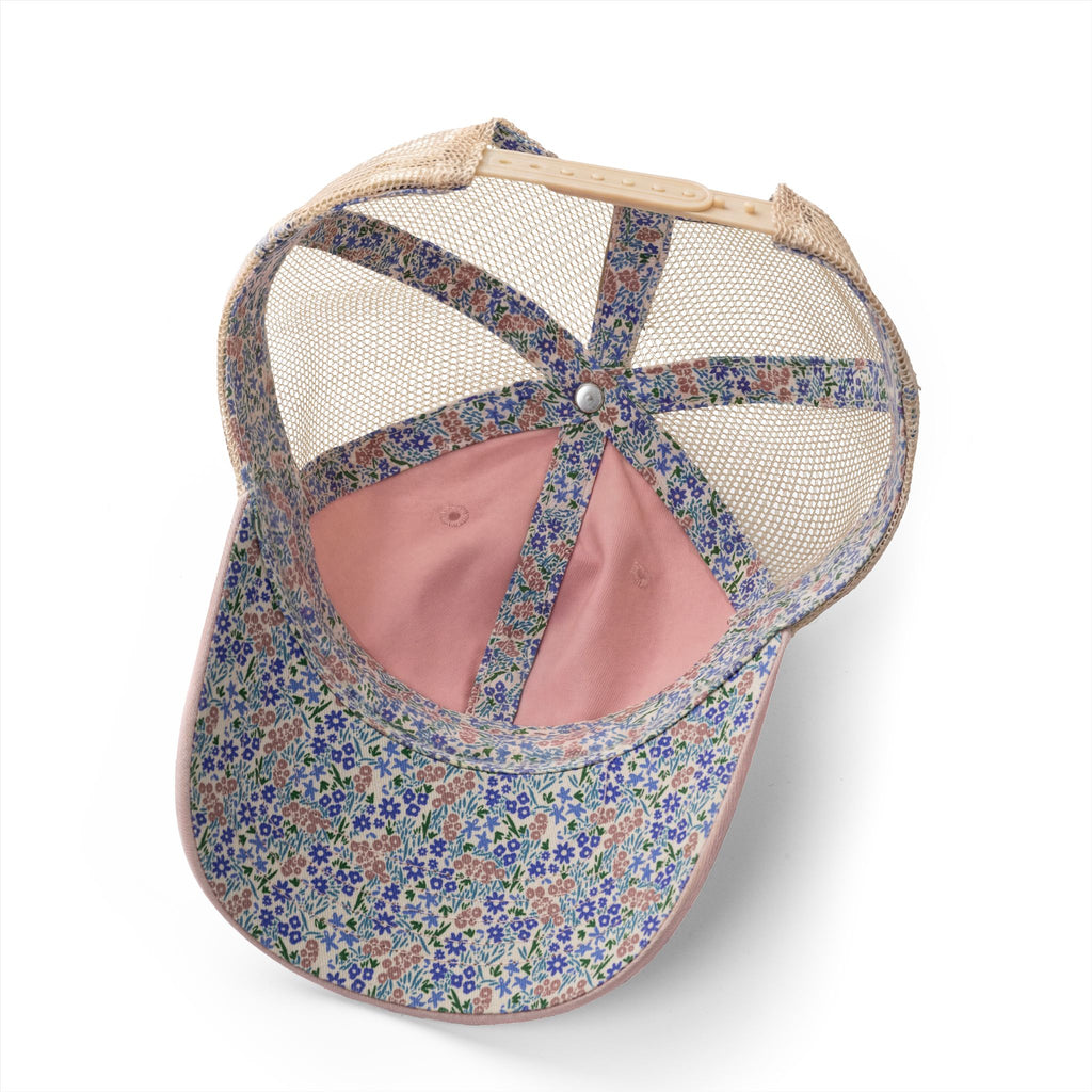Rose Floral - Women's Washed Mesh-Back Cap