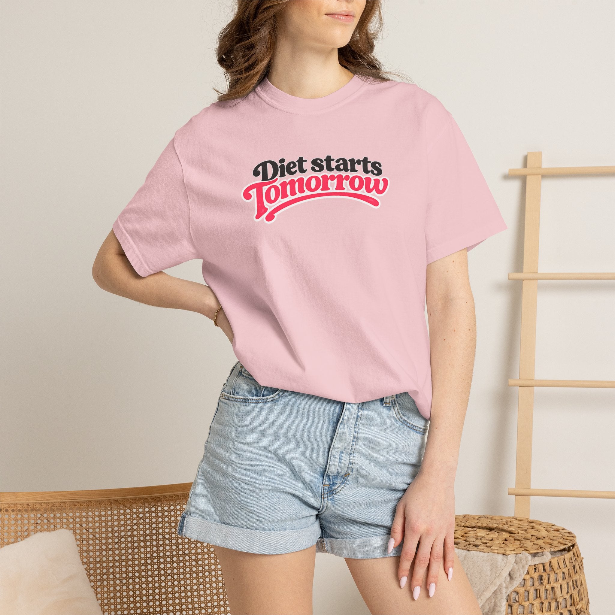 Diet Starts Tomorrow T-Shirt — Funny Fitness & Food Humor Tee