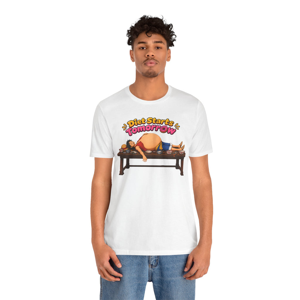 Luffy Diet Starts Tomorrow- Unisex Jersey Short Sleeve Tee