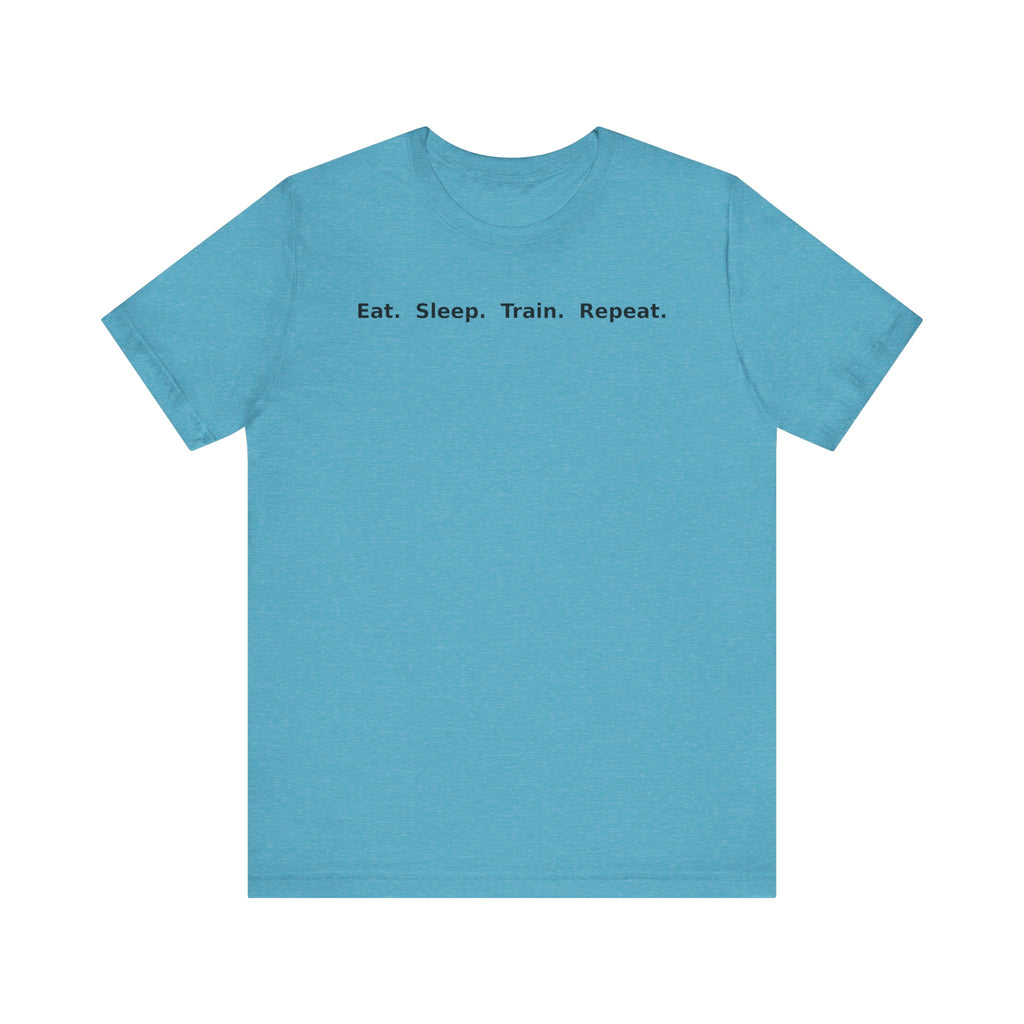 Eat. Sleep. Train. Repeat. Tee — Minimalist Music Symbols T‑Shirt