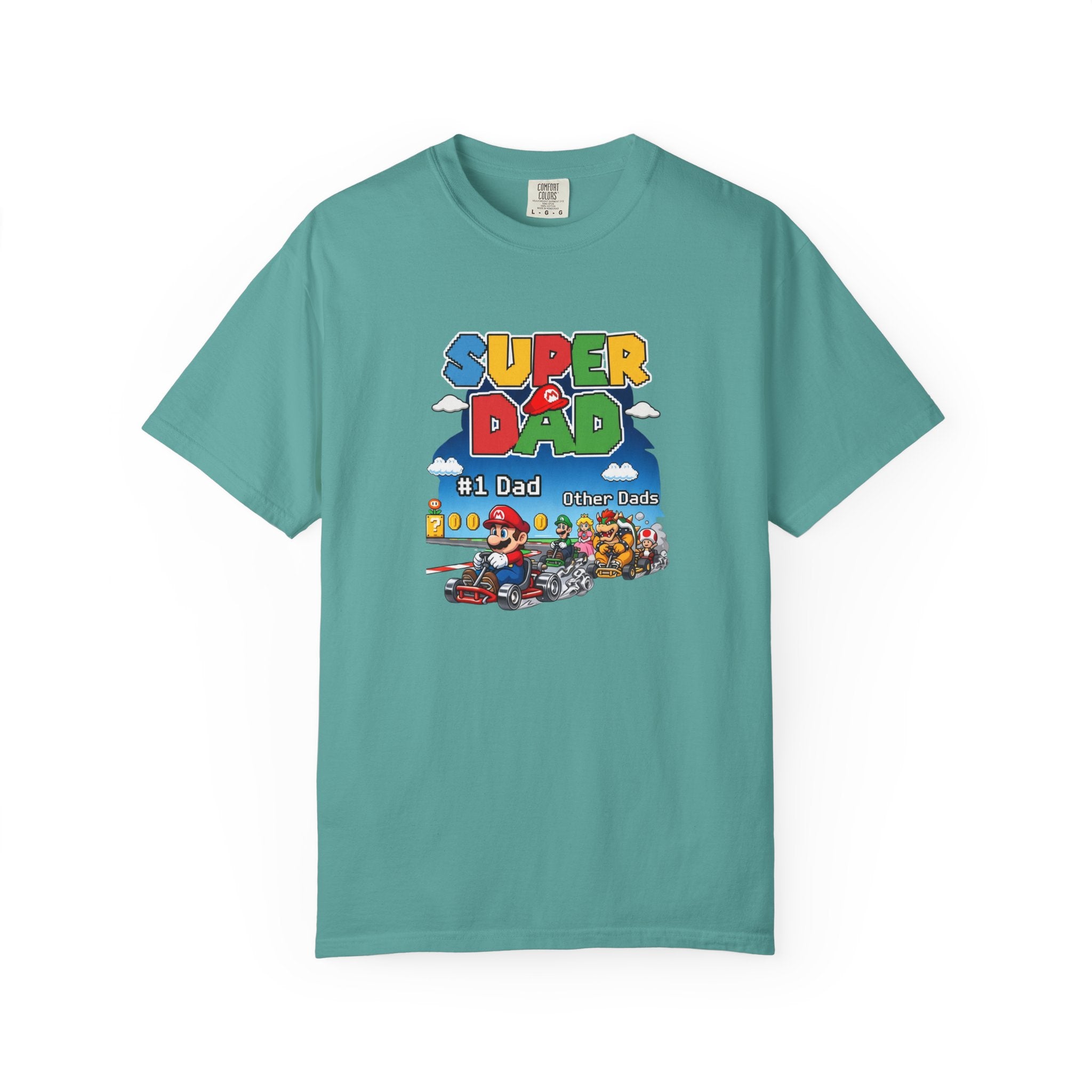 T-Shirt — "Super Dad" Retro Racing Gamer Tee (No.1 Dad)