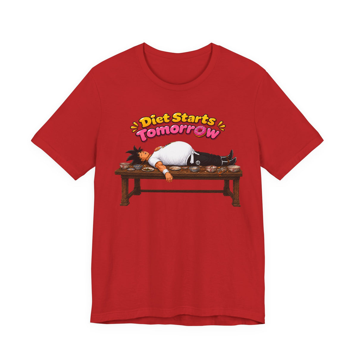 Goku Diet Starts Tomorrow T-Shirt — Funny Lazy Anime Graphic Tee