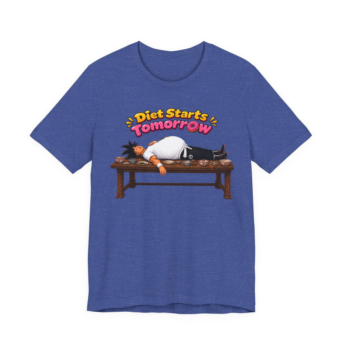 Goku Diet Starts Tomorrow T-Shirt — Funny Lazy Anime Graphic Tee