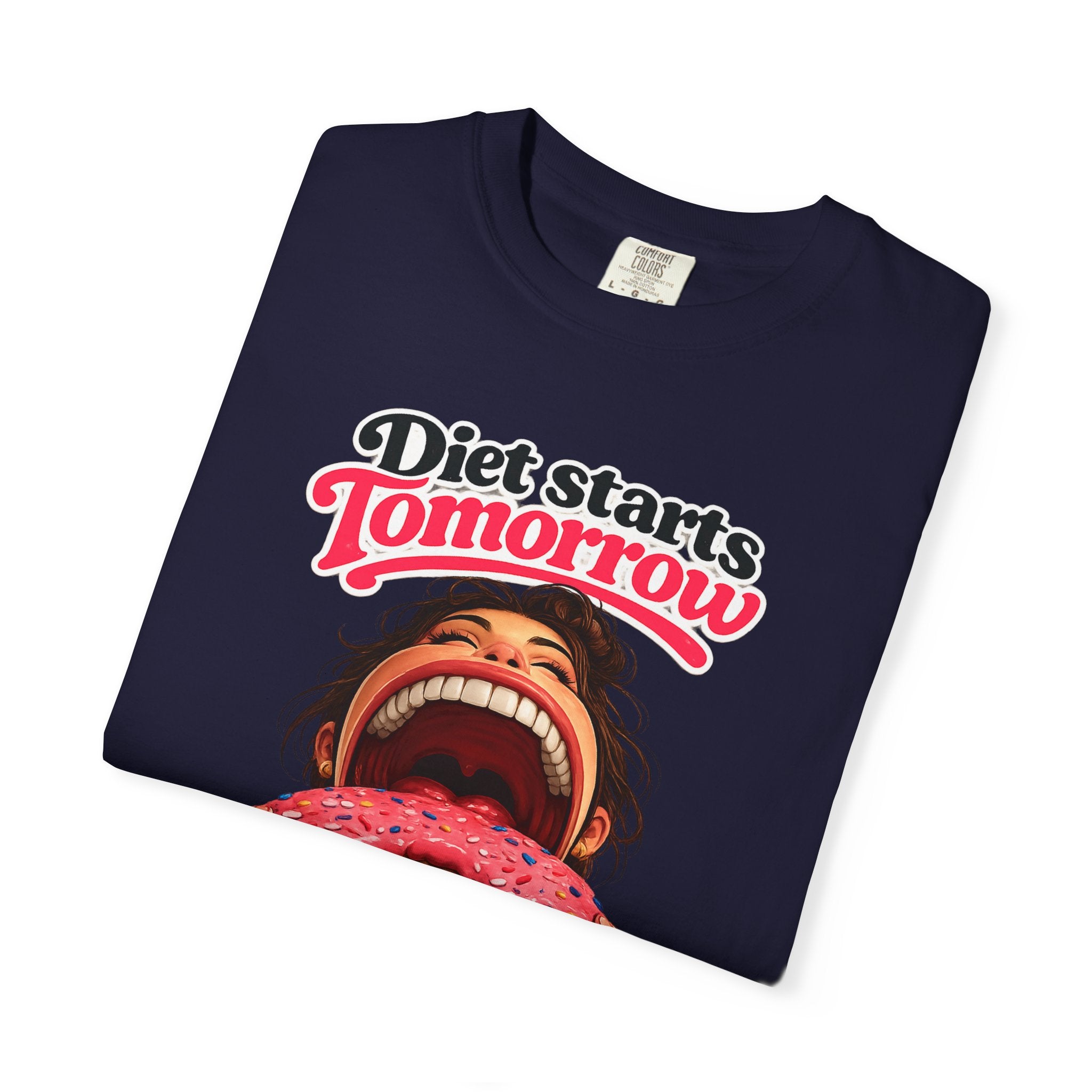 Diet Starts Tomorrow T-Shirt — Funny Donut Graphic Tee