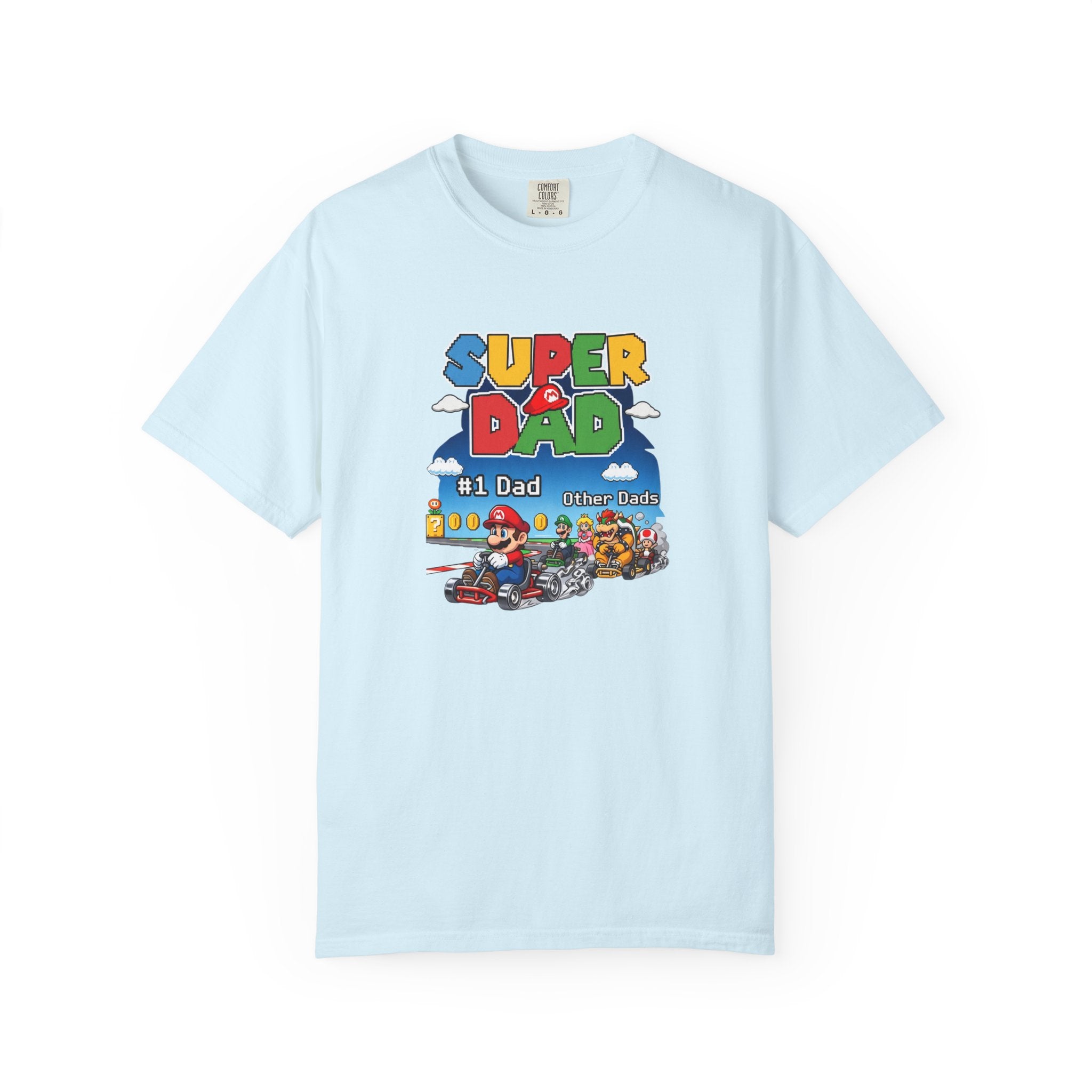 T-Shirt — "Super Dad" Retro Racing Gamer Tee (No.1 Dad)