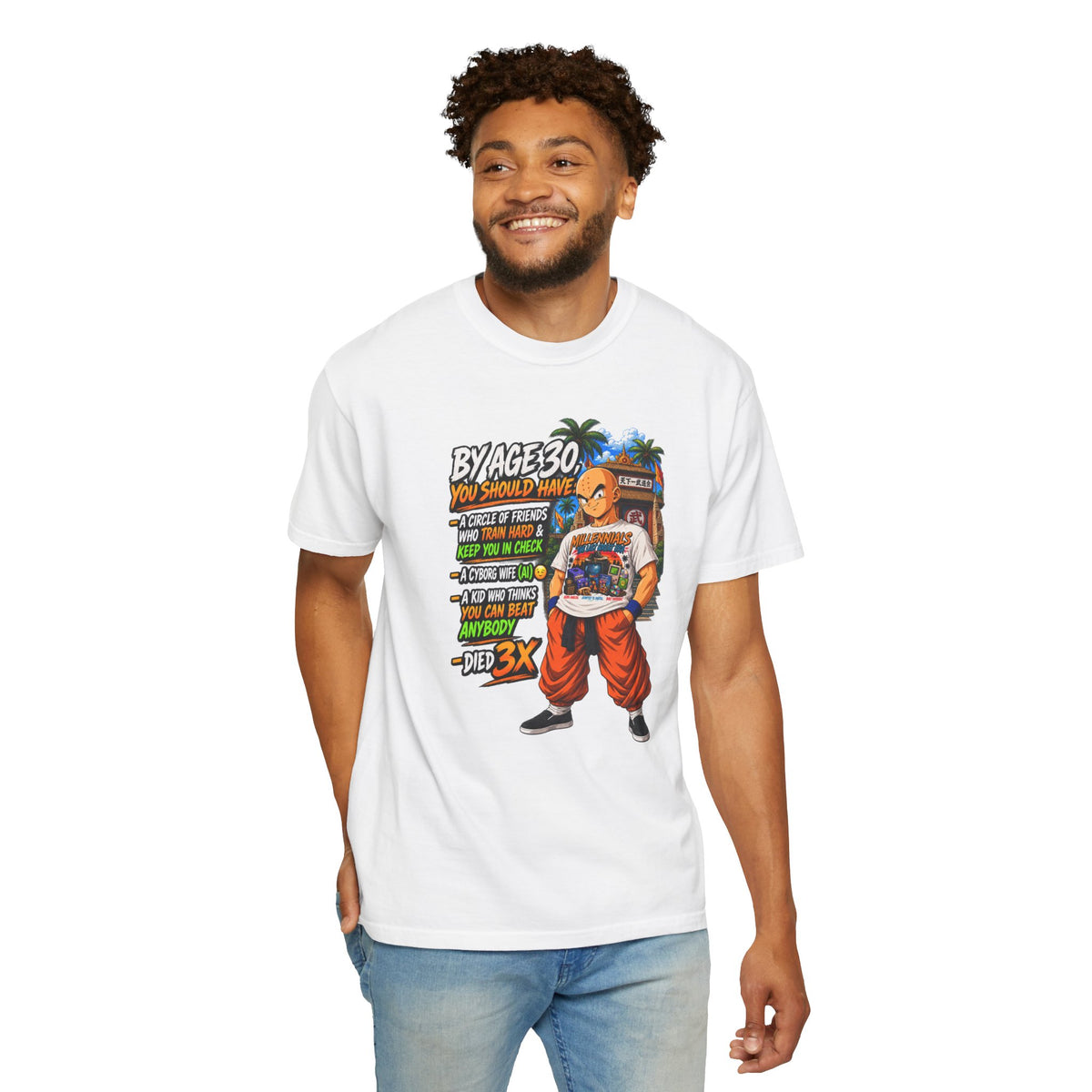 Krillin After 30 Bragging Rights — Anime Millennials Graphic Tee
