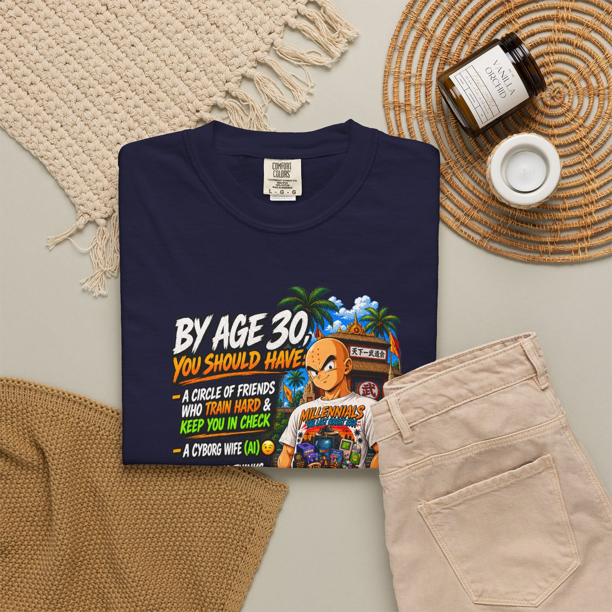 Krillin After 30 Bragging Rights — Anime Millennials Graphic Tee