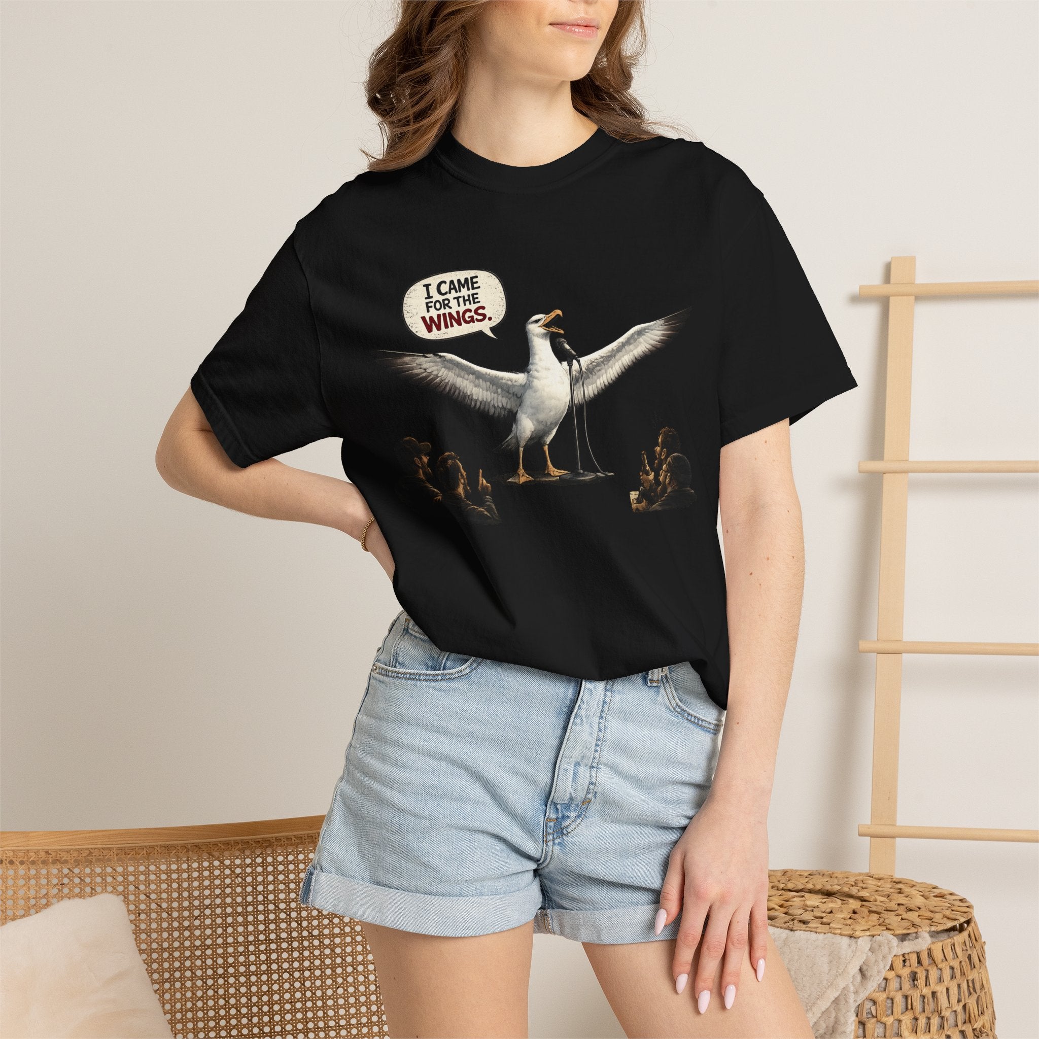 Albatross stand up Tee — "I Came For The Wings" Graphic T-Shirt