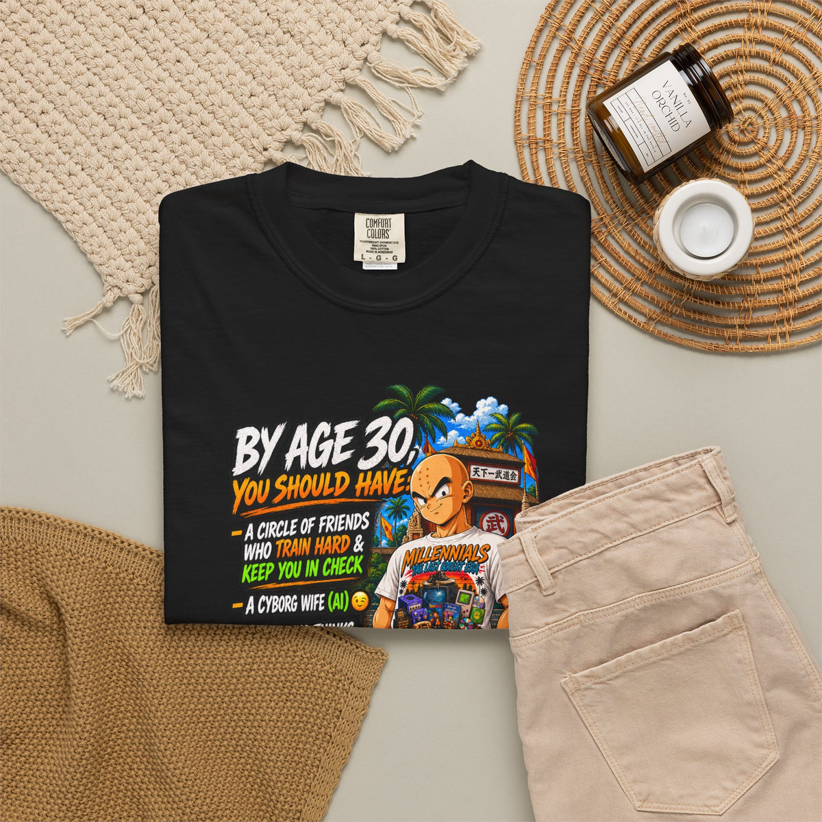 Krillin After 30 Bragging Rights — Anime Millennials Graphic Tee