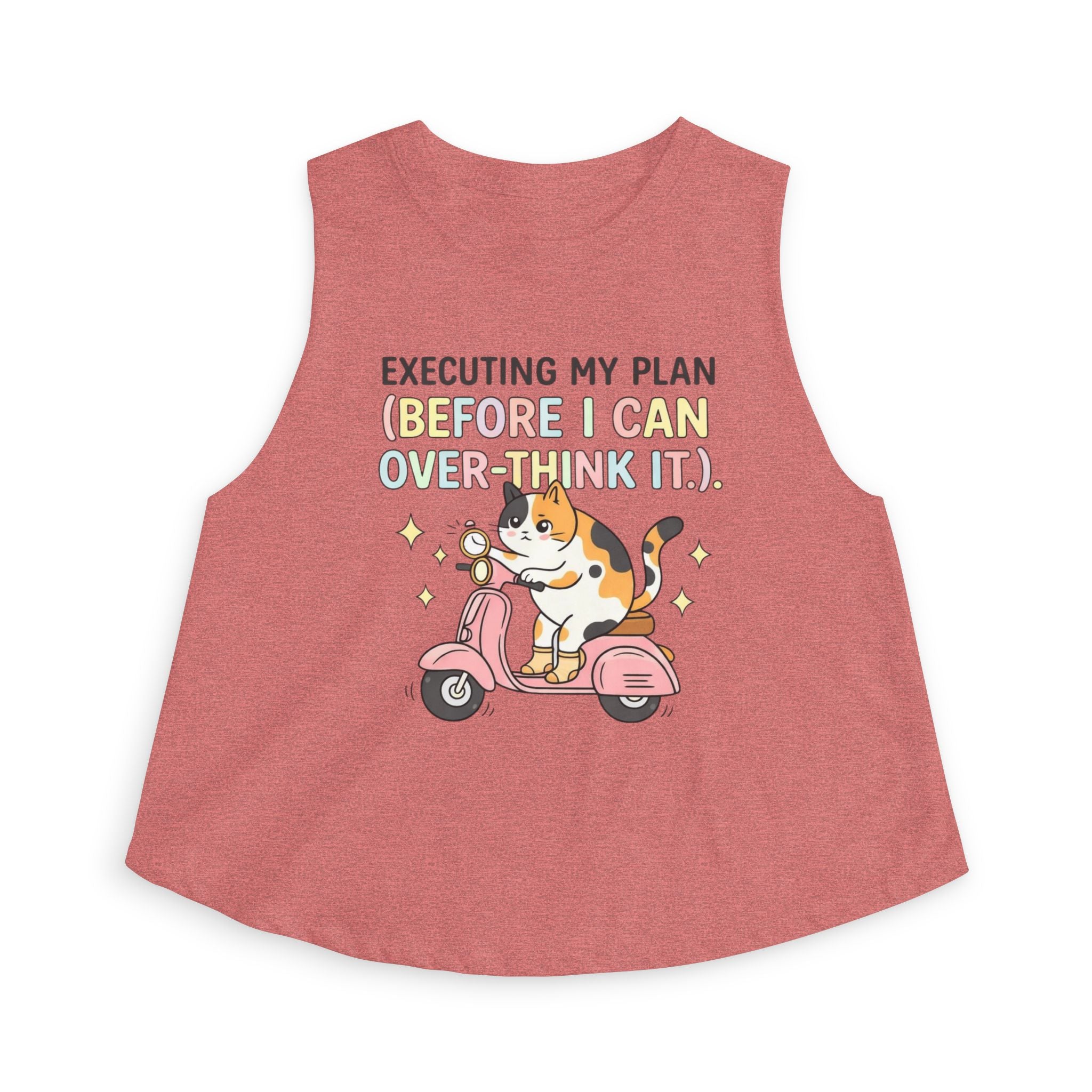 Cute Cat Scooter Crop Top — "Executing My Plan (Before I Can Over-Think It)"