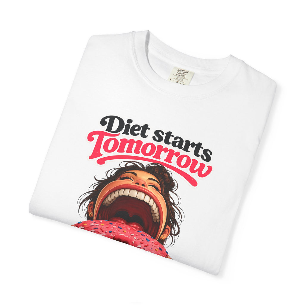 Diet Starts Tomorrow T-Shirt — Funny Donut Graphic Tee