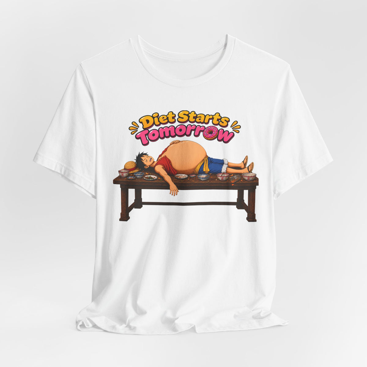 Luffy Diet Starts Tomorrow- Unisex Jersey Short Sleeve Tee