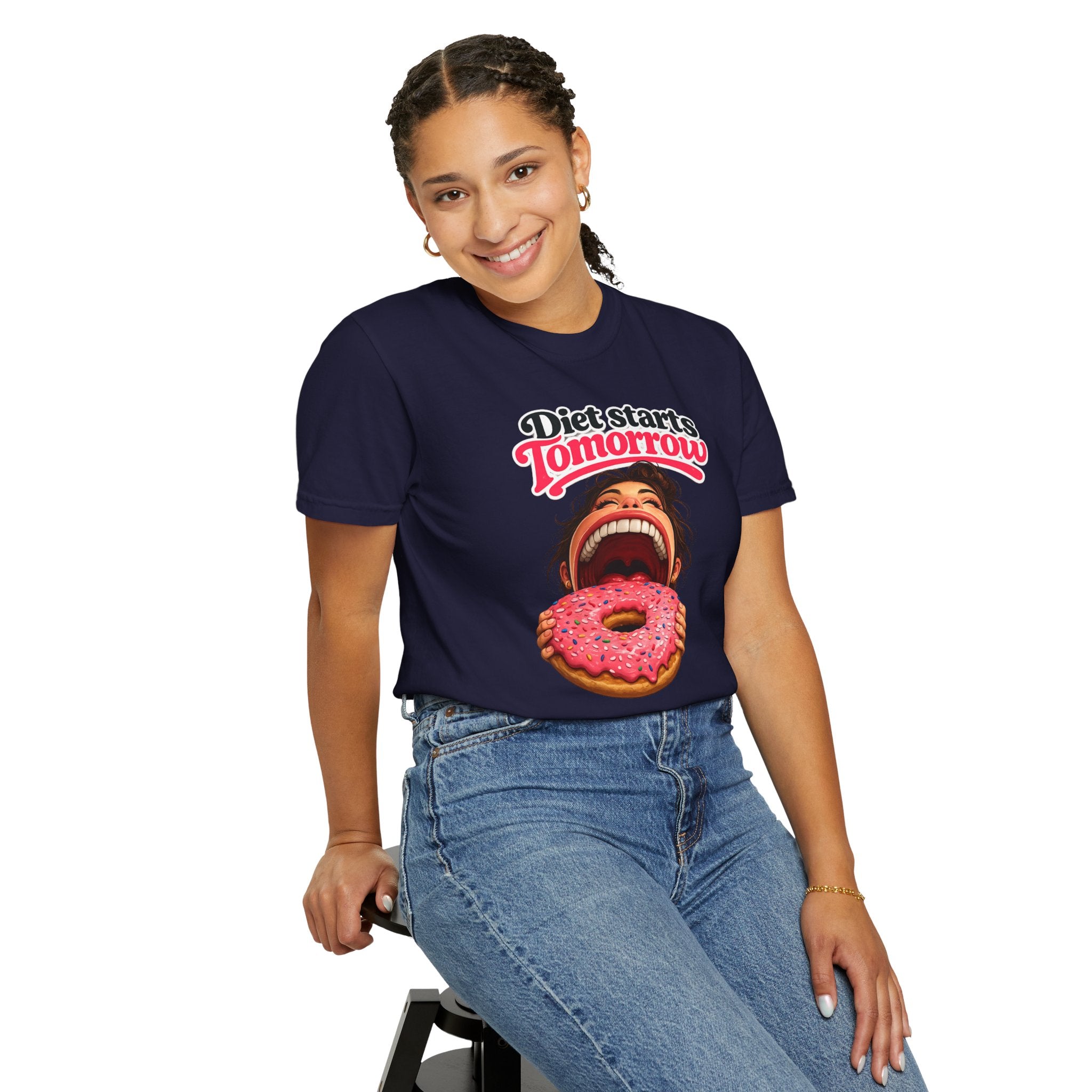 Diet Starts Tomorrow T-Shirt — Funny Donut Graphic Tee