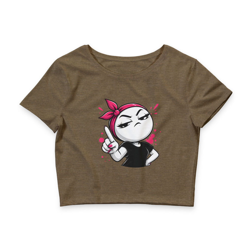 Sassy Girl Crop Tee – "Don't start with me" Graphic Women's Crop Top