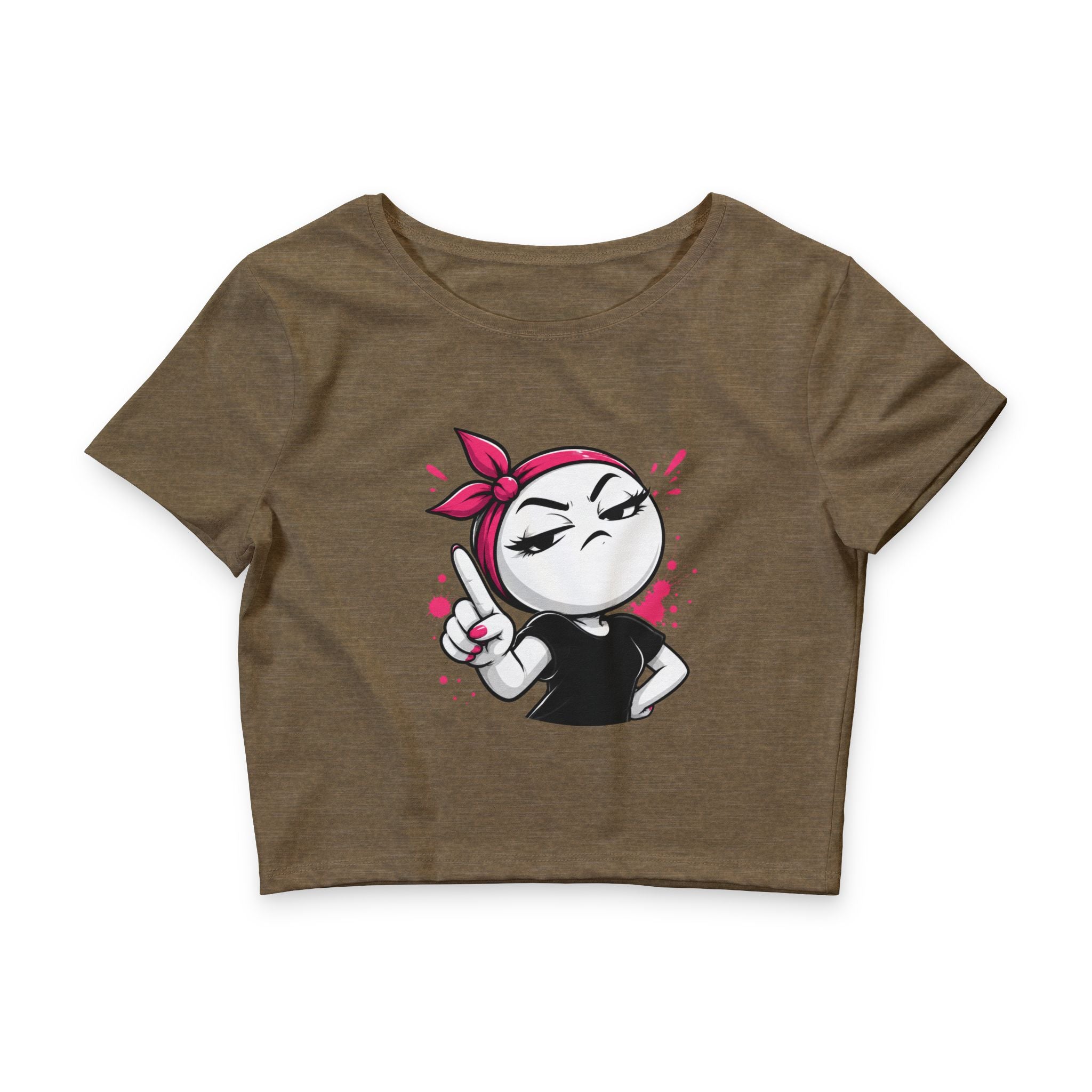 Sassy Girl Crop Tee – "Don't start with me" Graphic Women's Crop Top