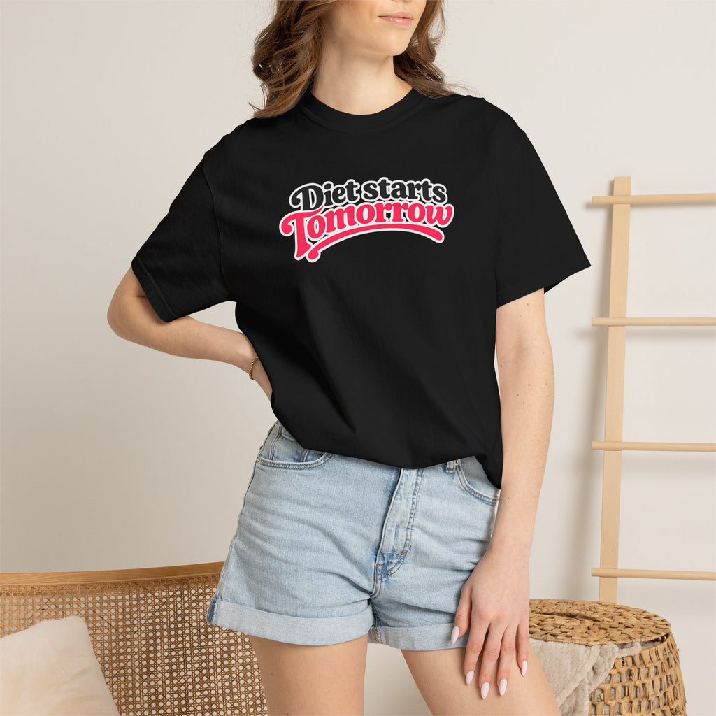 Diet Starts Tomorrow T-Shirt — Funny Fitness & Food Humor Tee