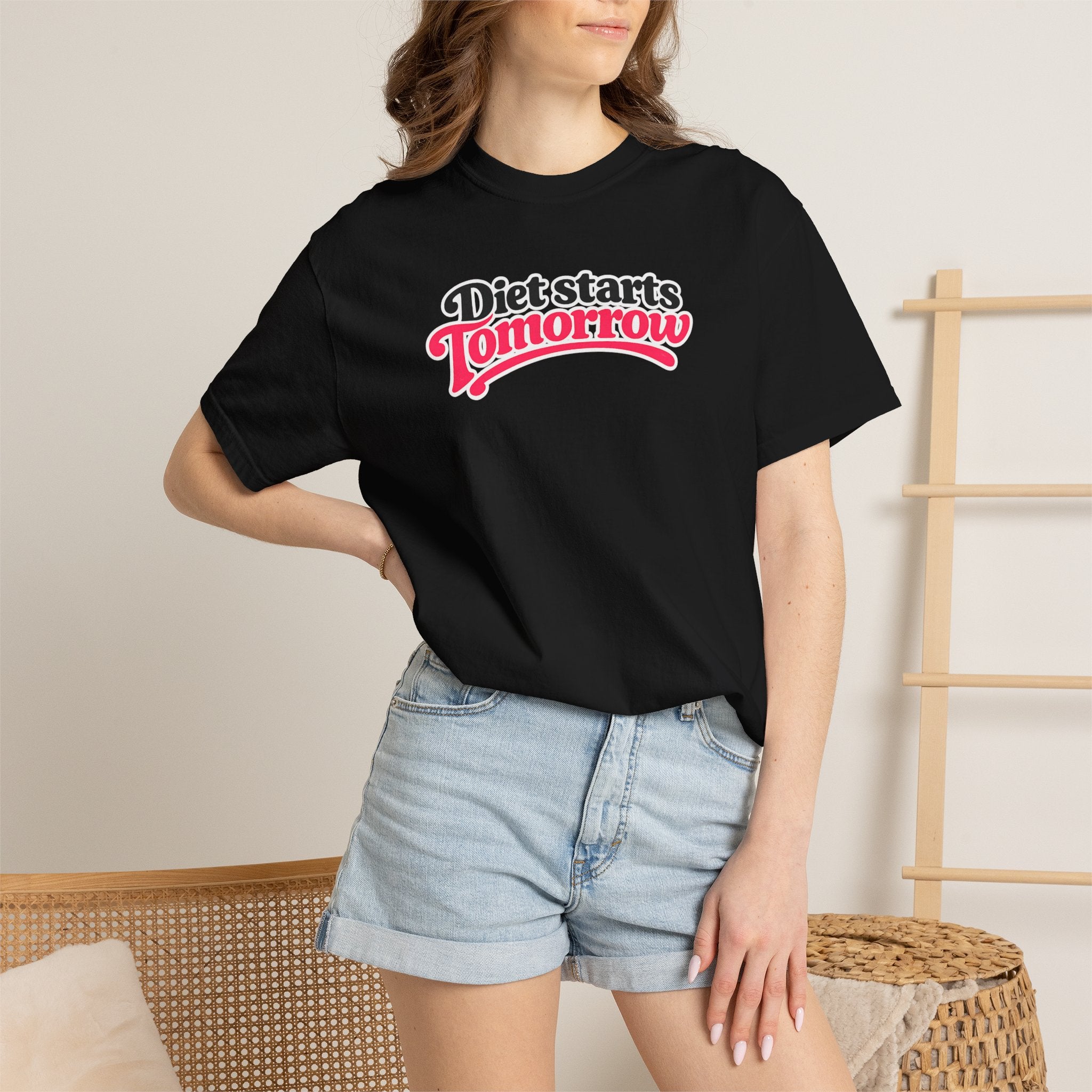 Diet Starts Tomorrow T-Shirt — Funny Fitness & Food Humor Tee