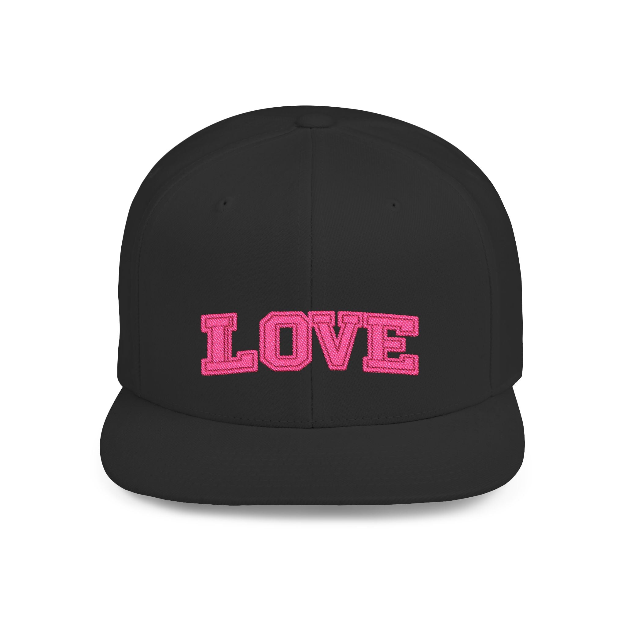 LOVE Pink Embroidered Snapback Hat