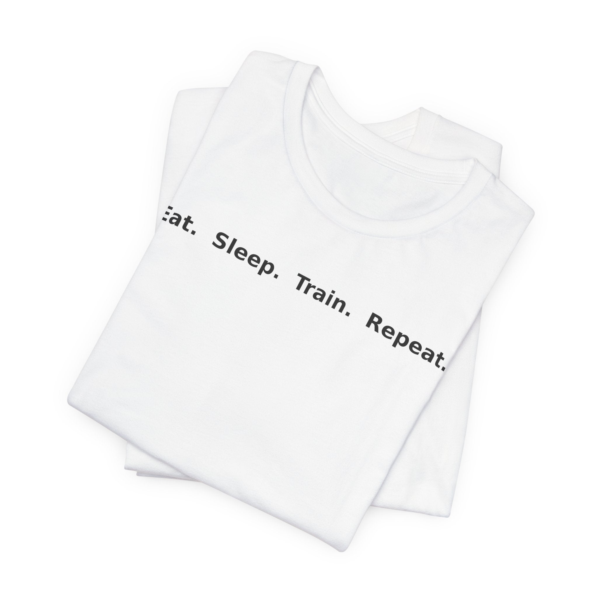 Eat. Sleep. Train. Repeat. Tee — Minimalist Music Symbols T‑Shirt