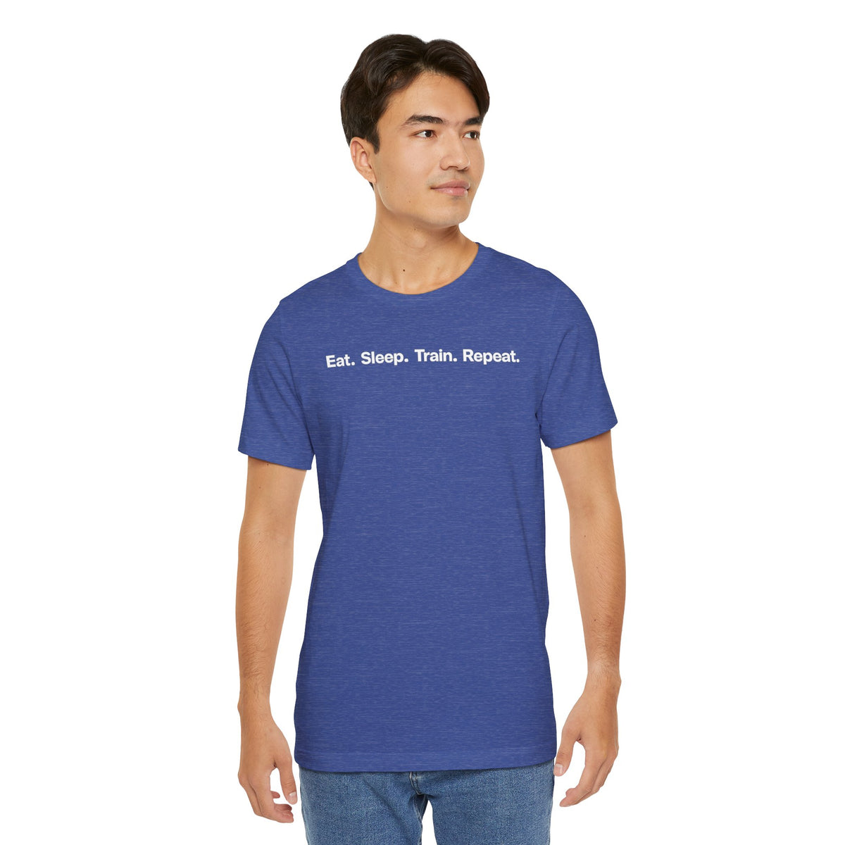 Eat. Sleep. Train. Repeat. Tee — Minimalist Music Symbols T‑Shirt