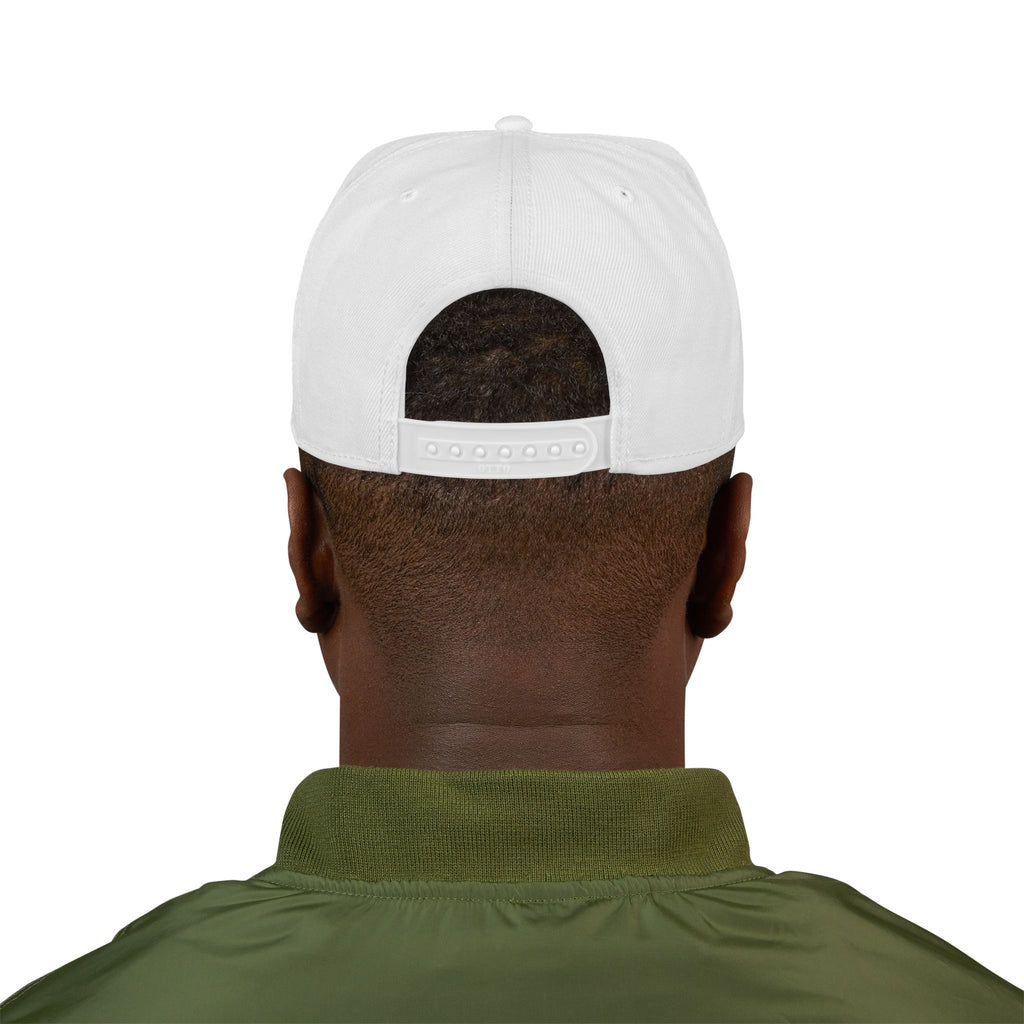 Embroidered Japanese Script Snapback Hat — Red/Black Streetwear Cap