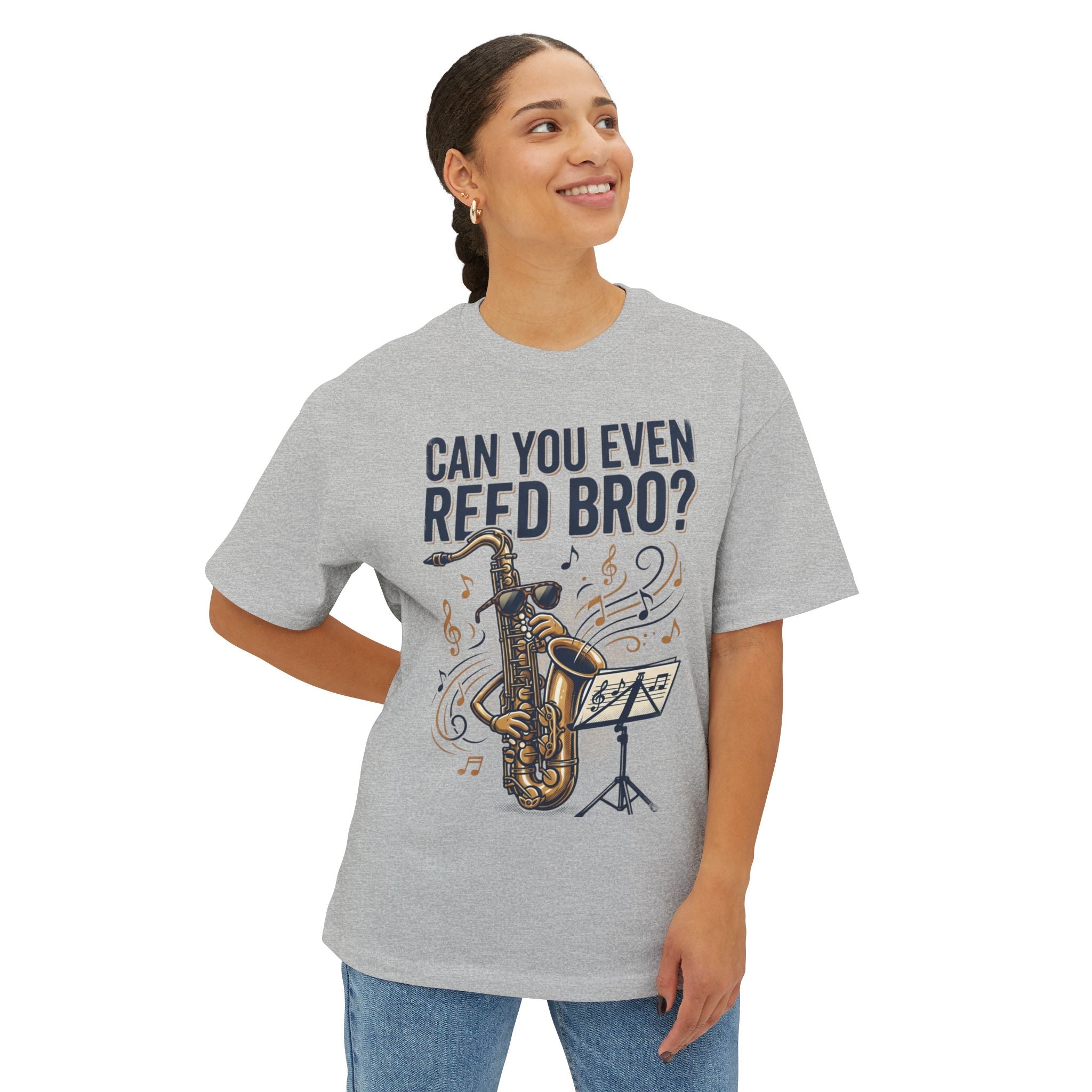 Can you even reed?! Unisex Oversized Boxy Tee