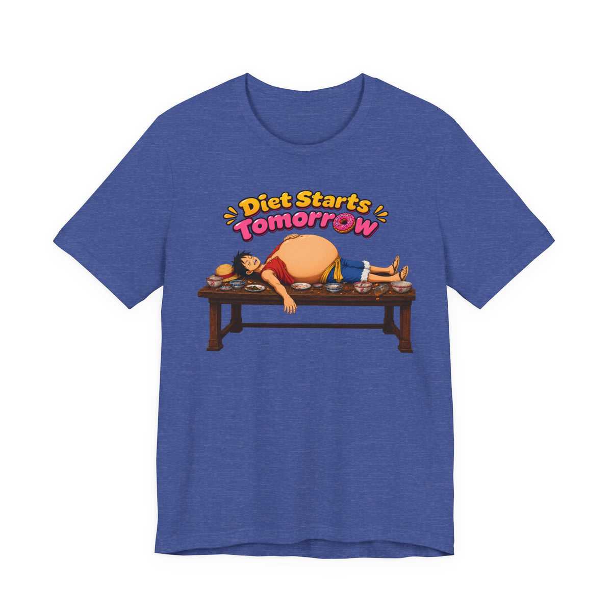 Luffy Diet Starts Tomorrow- Unisex Jersey Short Sleeve Tee