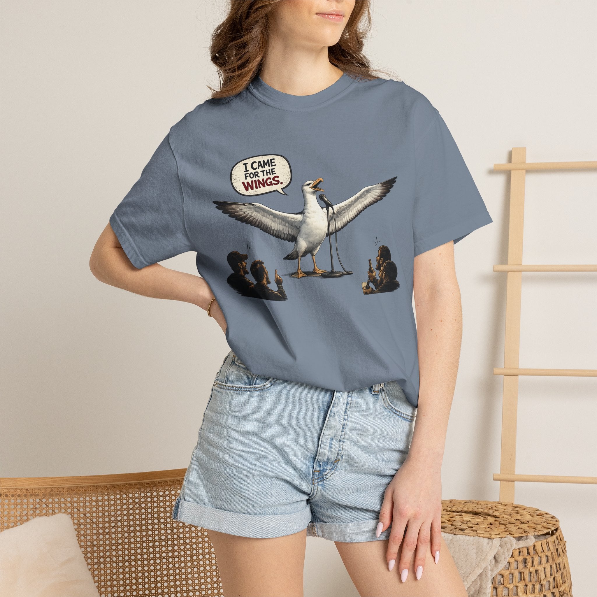 Albatross stand up Tee — "I Came For The Wings" Graphic T-Shirt
