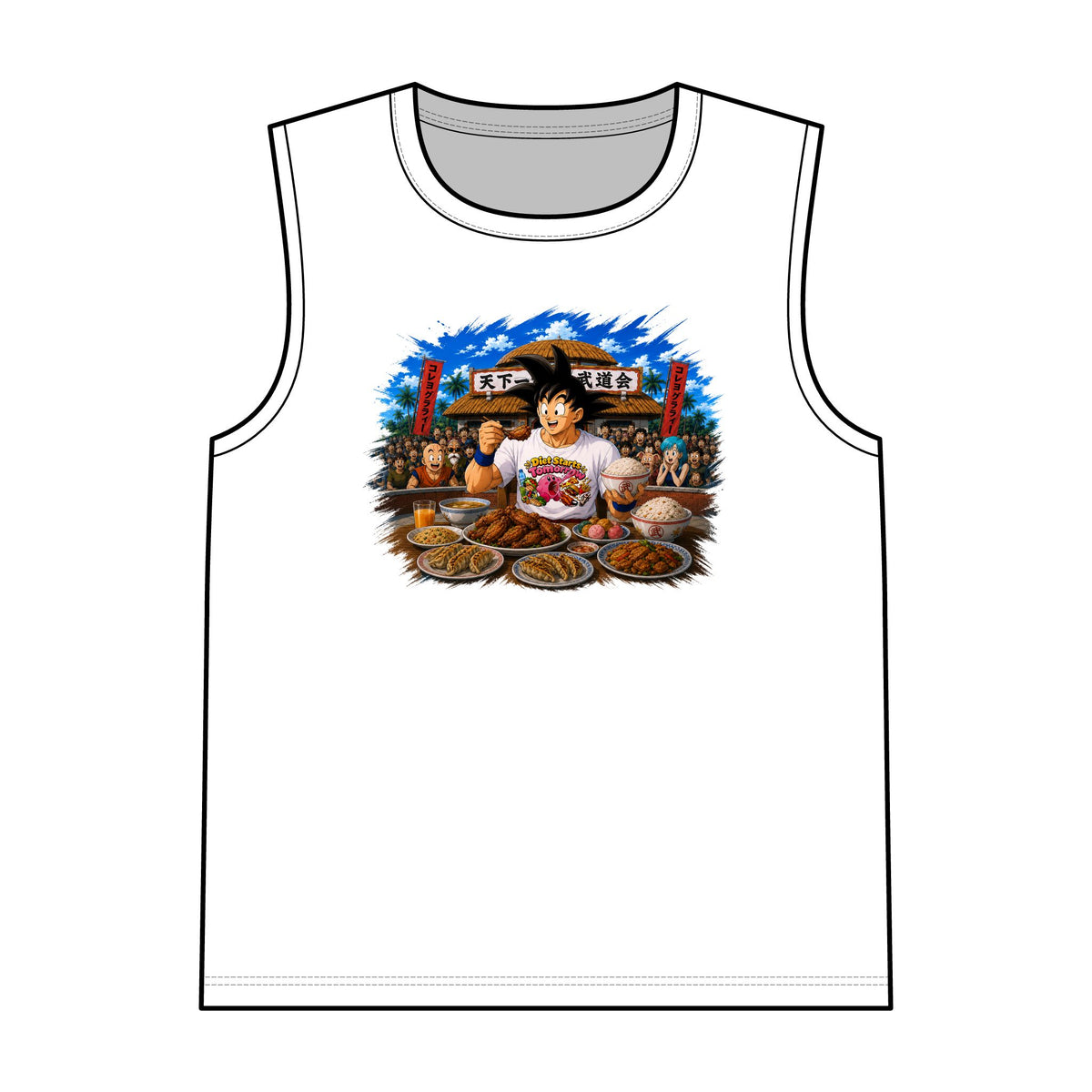 Anime Food Festival Tank Top - Diet Starts Tomorrow — Goku Anime Life Tank Top