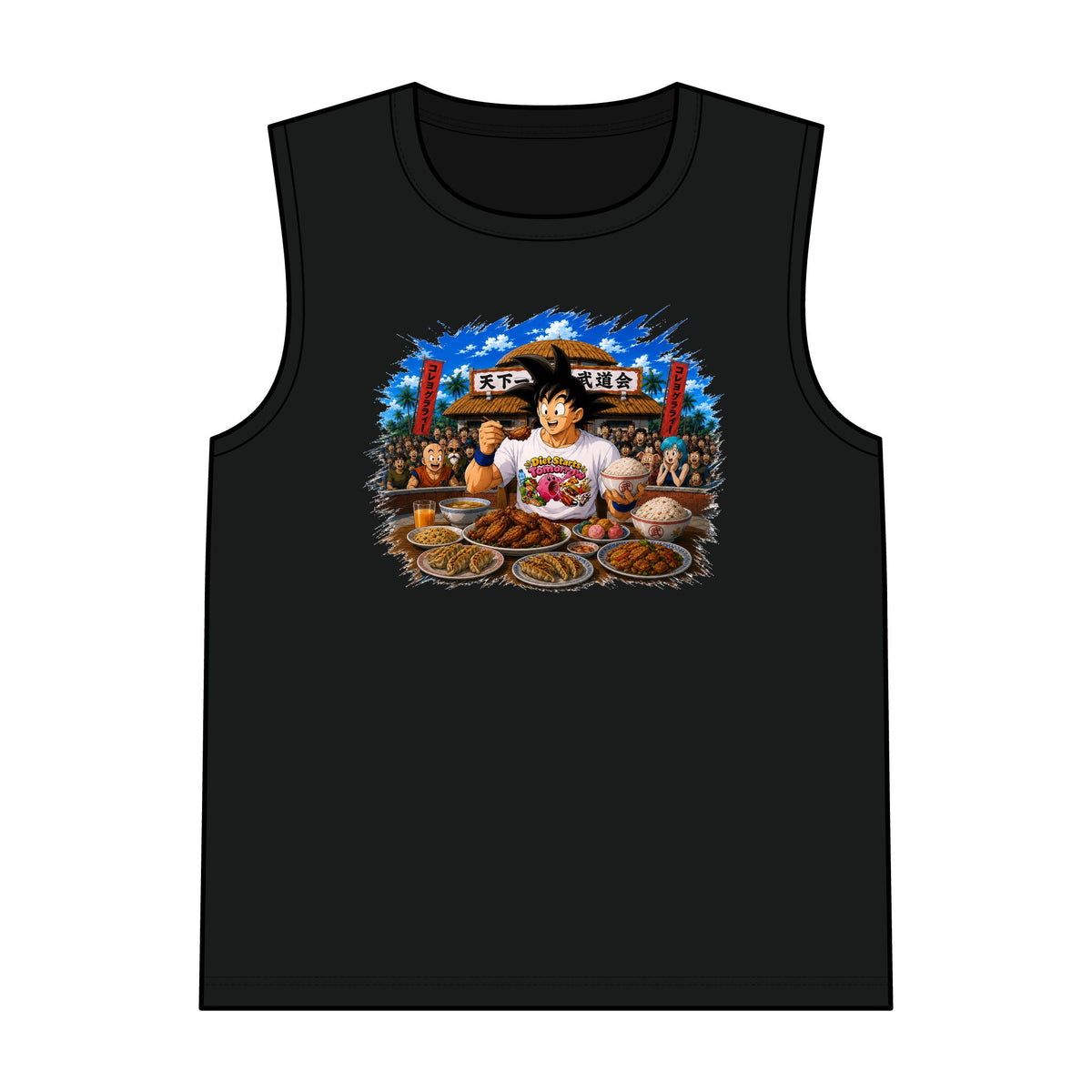 Anime Food Festival Tank Top - Diet Starts Tomorrow — Goku Anime Life Tank Top