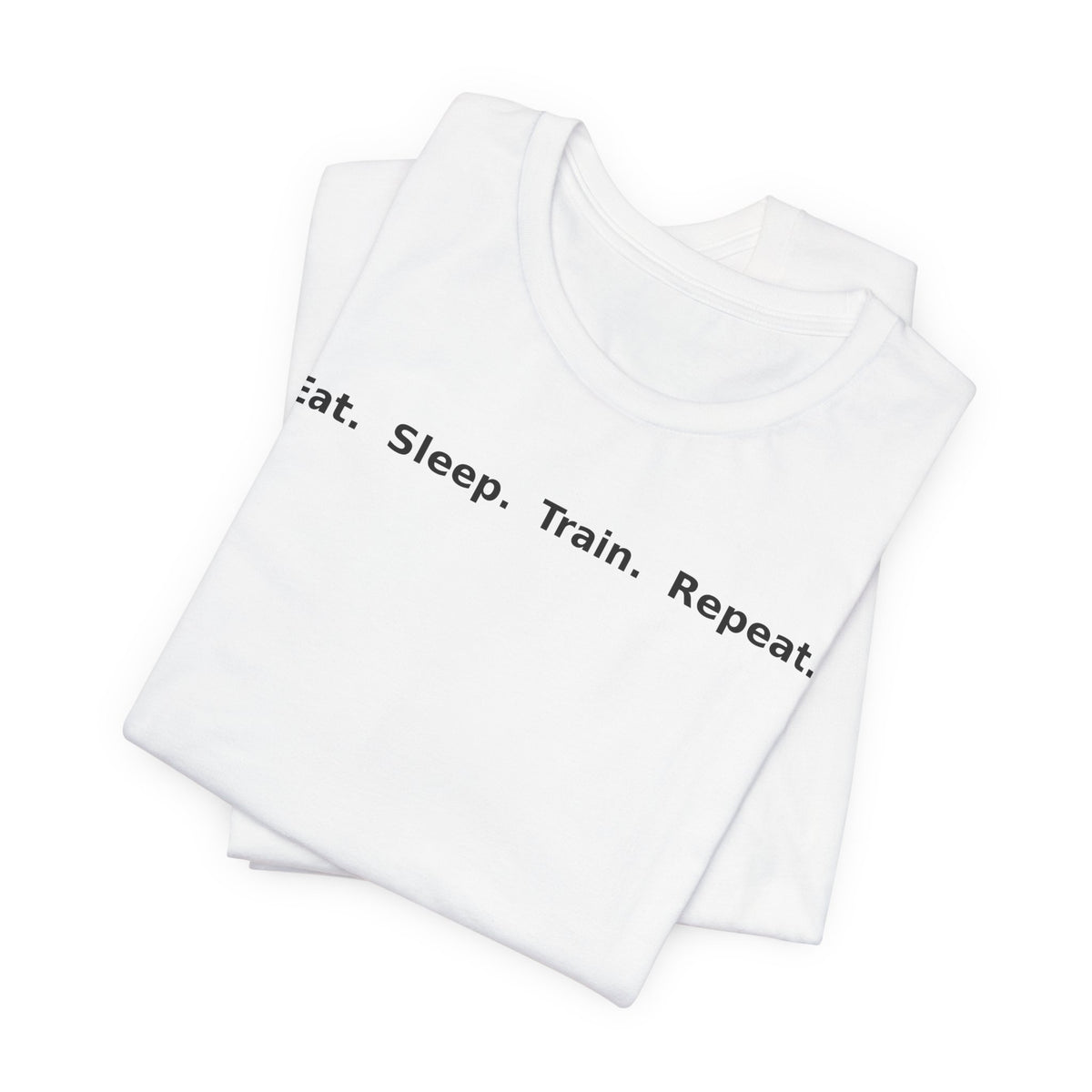 Eat. Sleep. Train. Repeat. Tee — Minimalist Music Symbols T‑Shirt