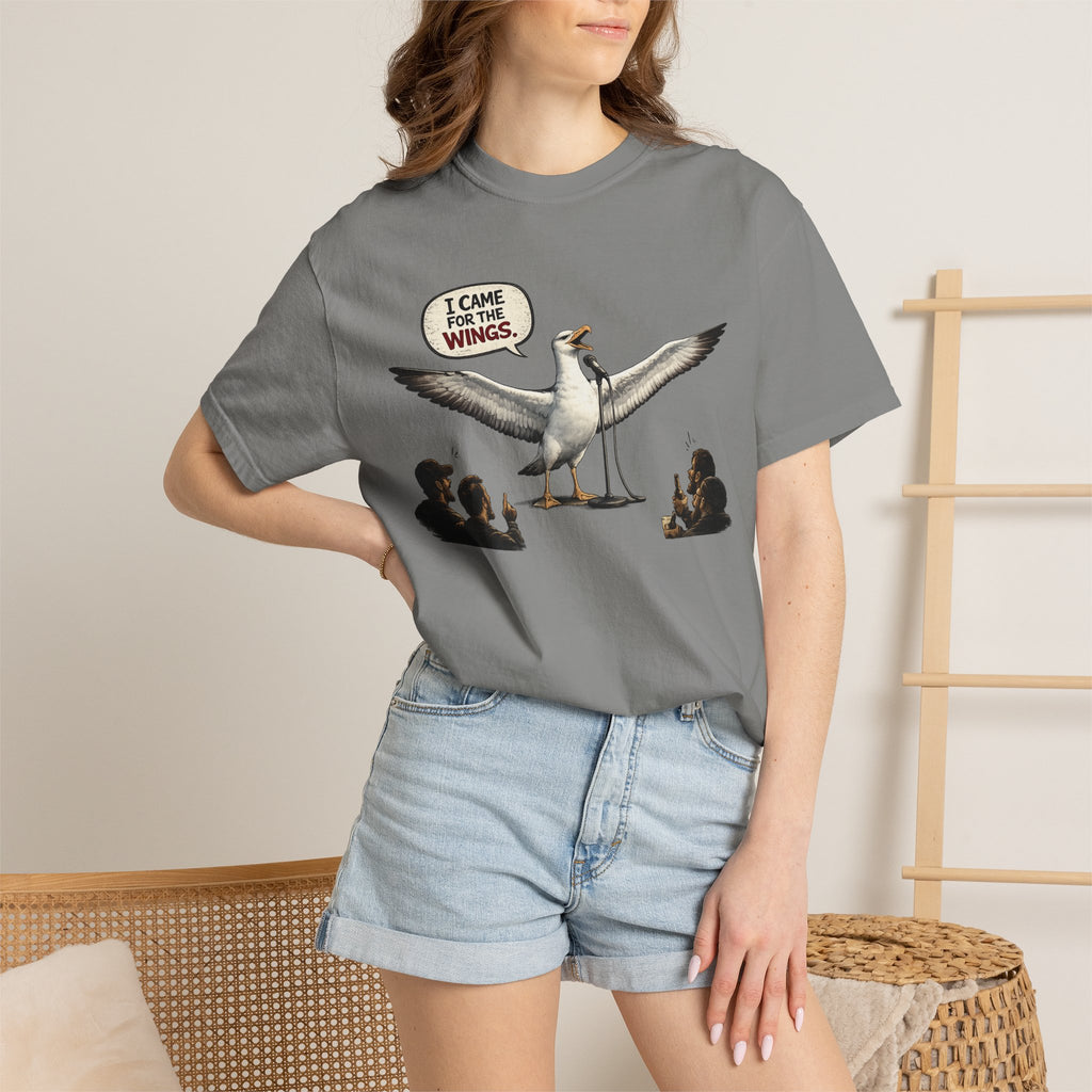 Albatross stand up Tee — "I Came For The Wings" Graphic T-Shirt