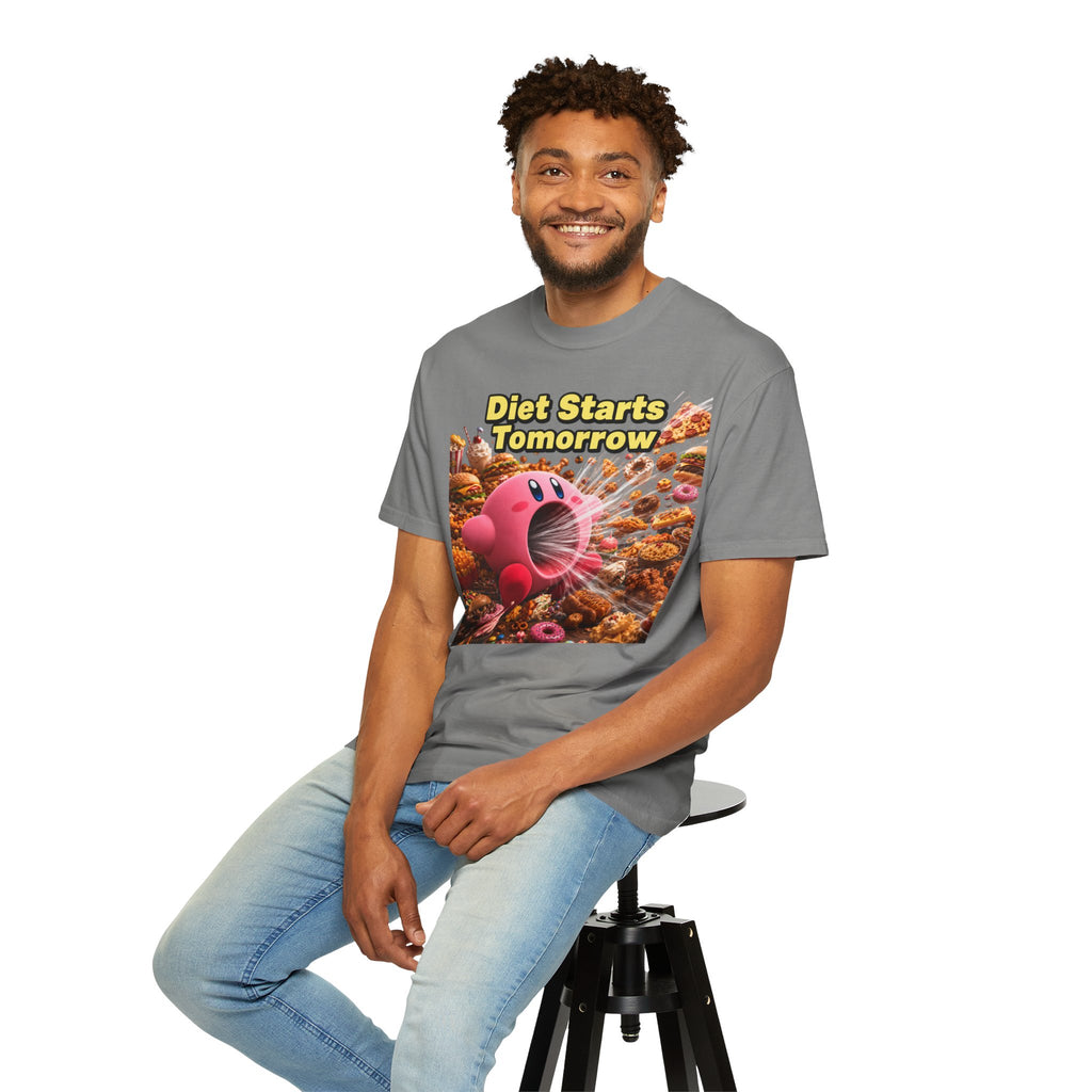 Kirby - Diet Starts Tomorrow T‑Shirt —  Food Humor Graphic Tee