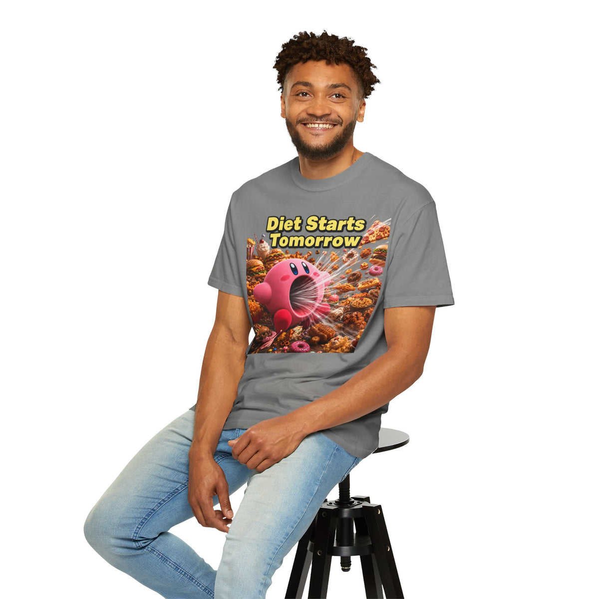 Kirby - Diet Starts Tomorrow T‑Shirt —  Food Humor Graphic Tee