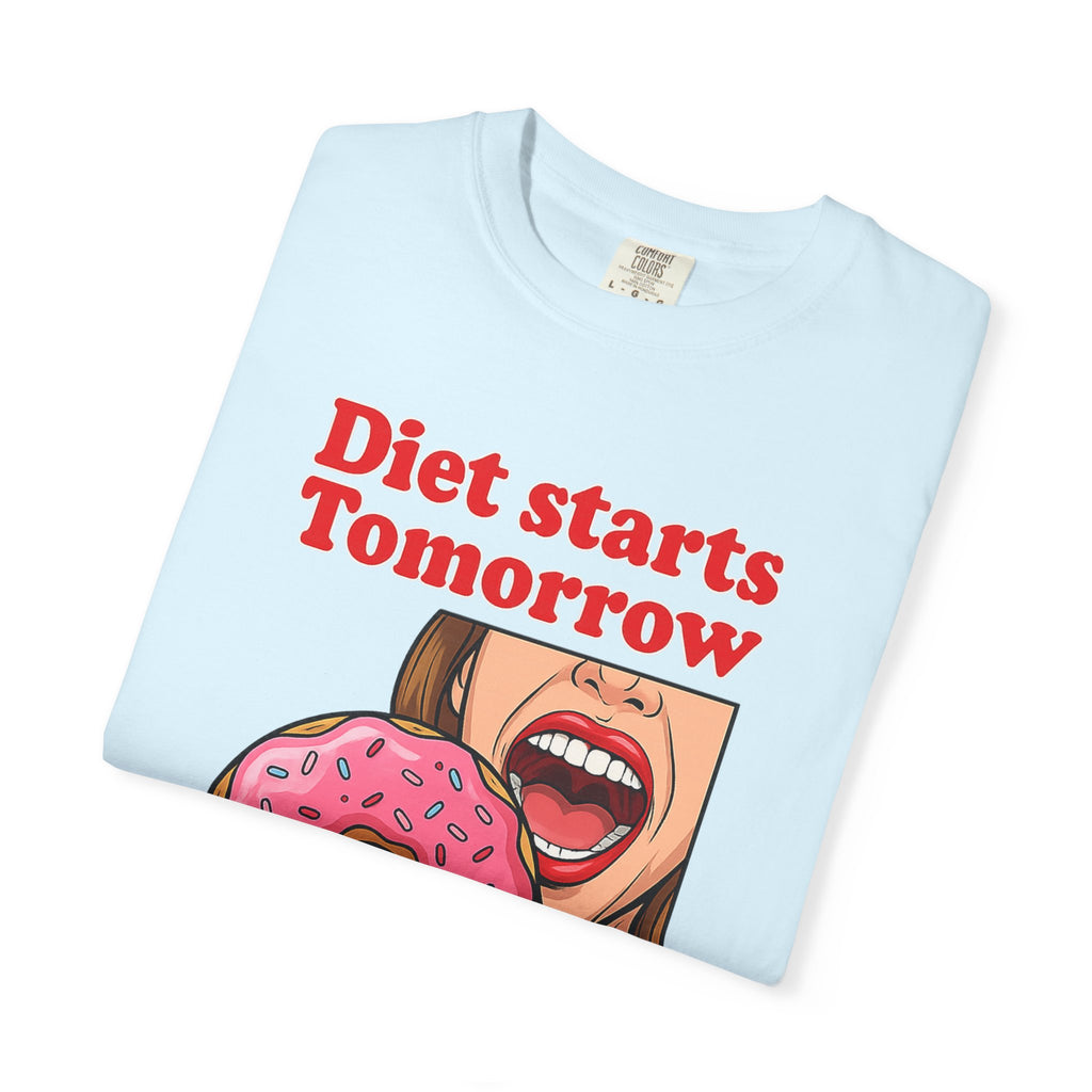 T-Shirt — "Diet Starts Tomorrow" Donut Graphic Tee