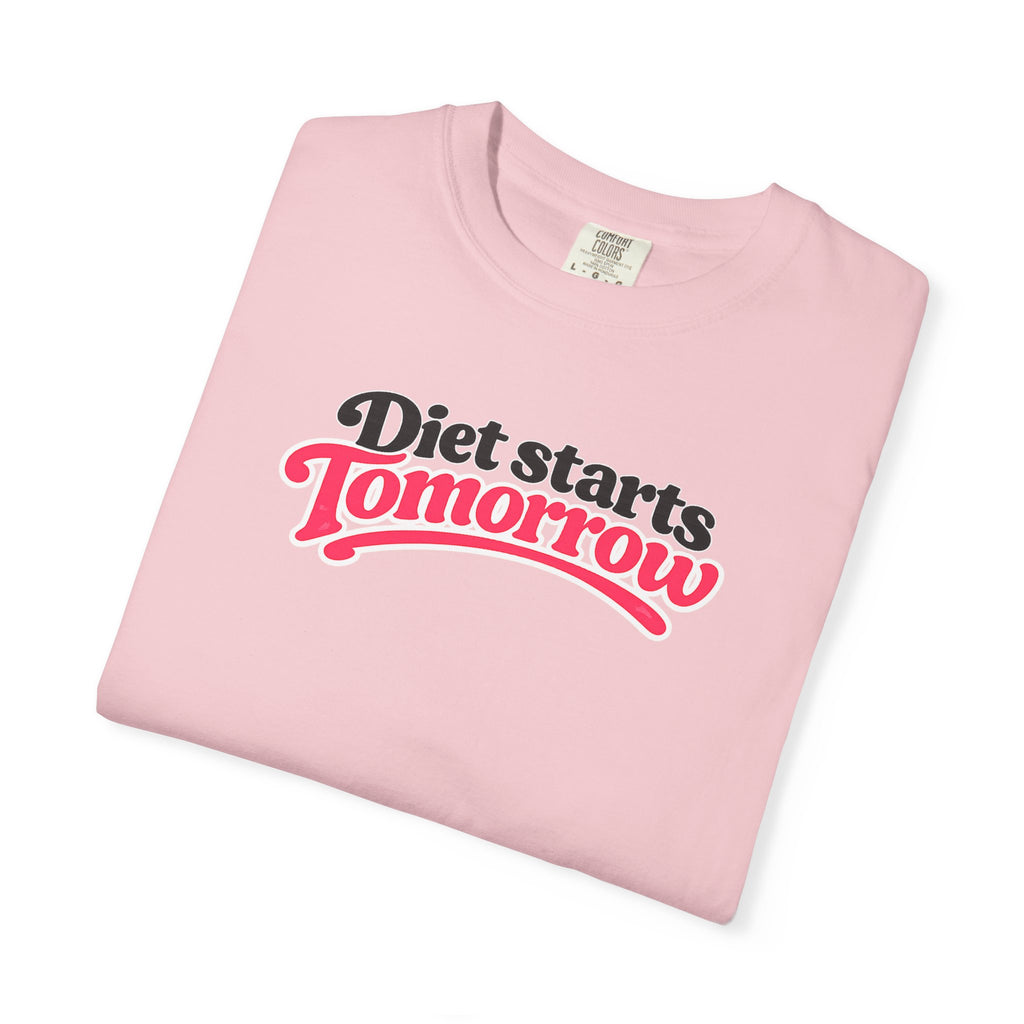 Diet Starts Tomorrow T-Shirt — Funny Fitness & Food Humor Tee