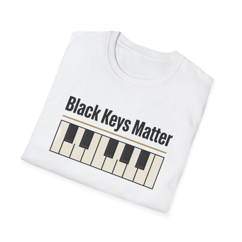 Piano Black Keys Matter Funny Music Shirt – Piano Player Gift Graphic Tee
