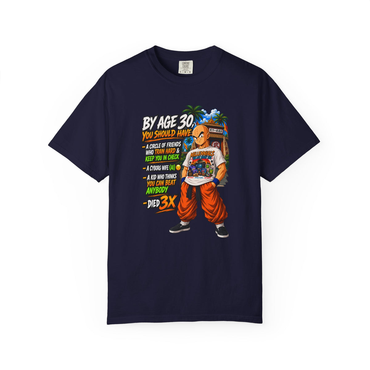 Krillin After 30 Bragging Rights — Anime Millennials Graphic Tee
