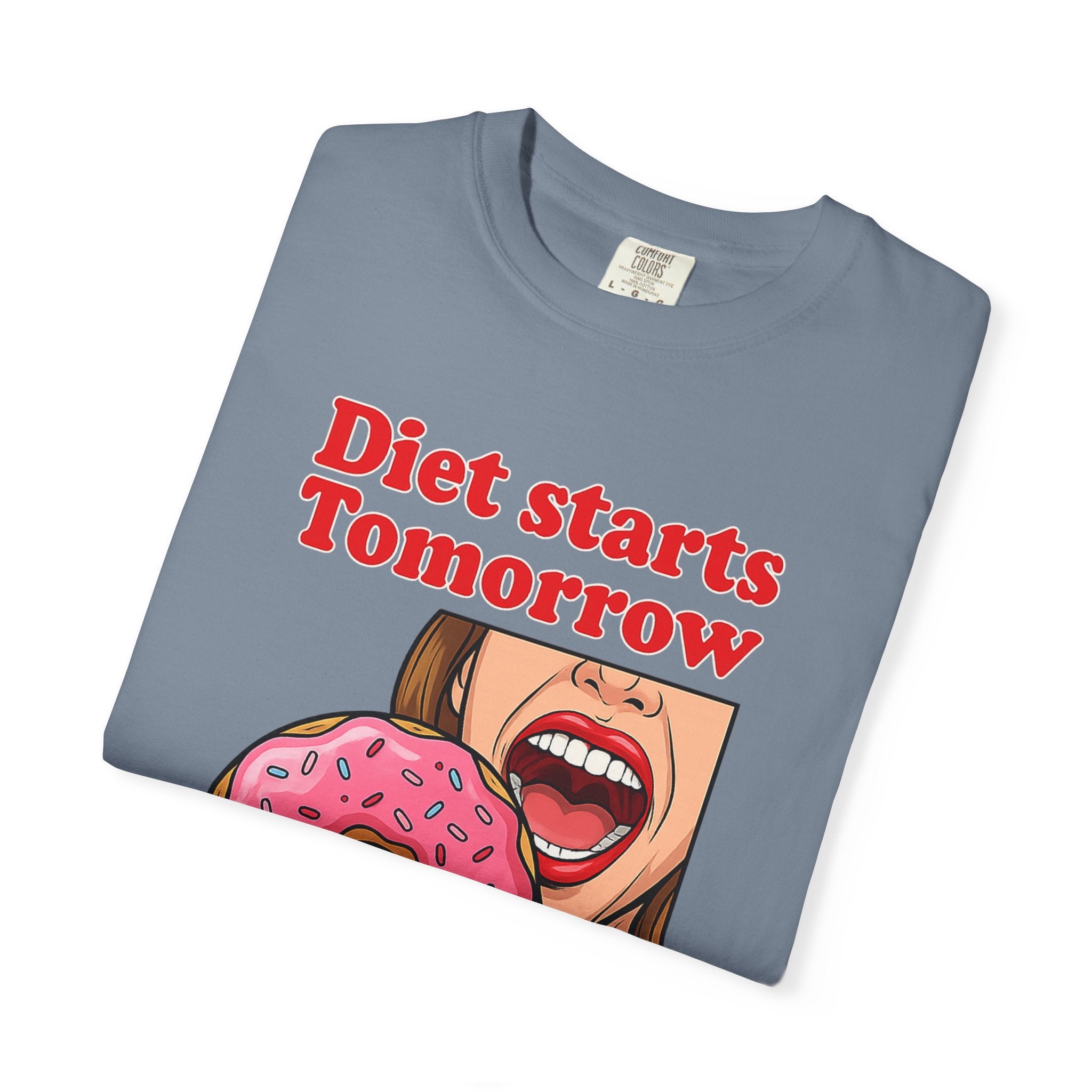 T-Shirt — "Diet Starts Tomorrow" Donut Graphic Tee